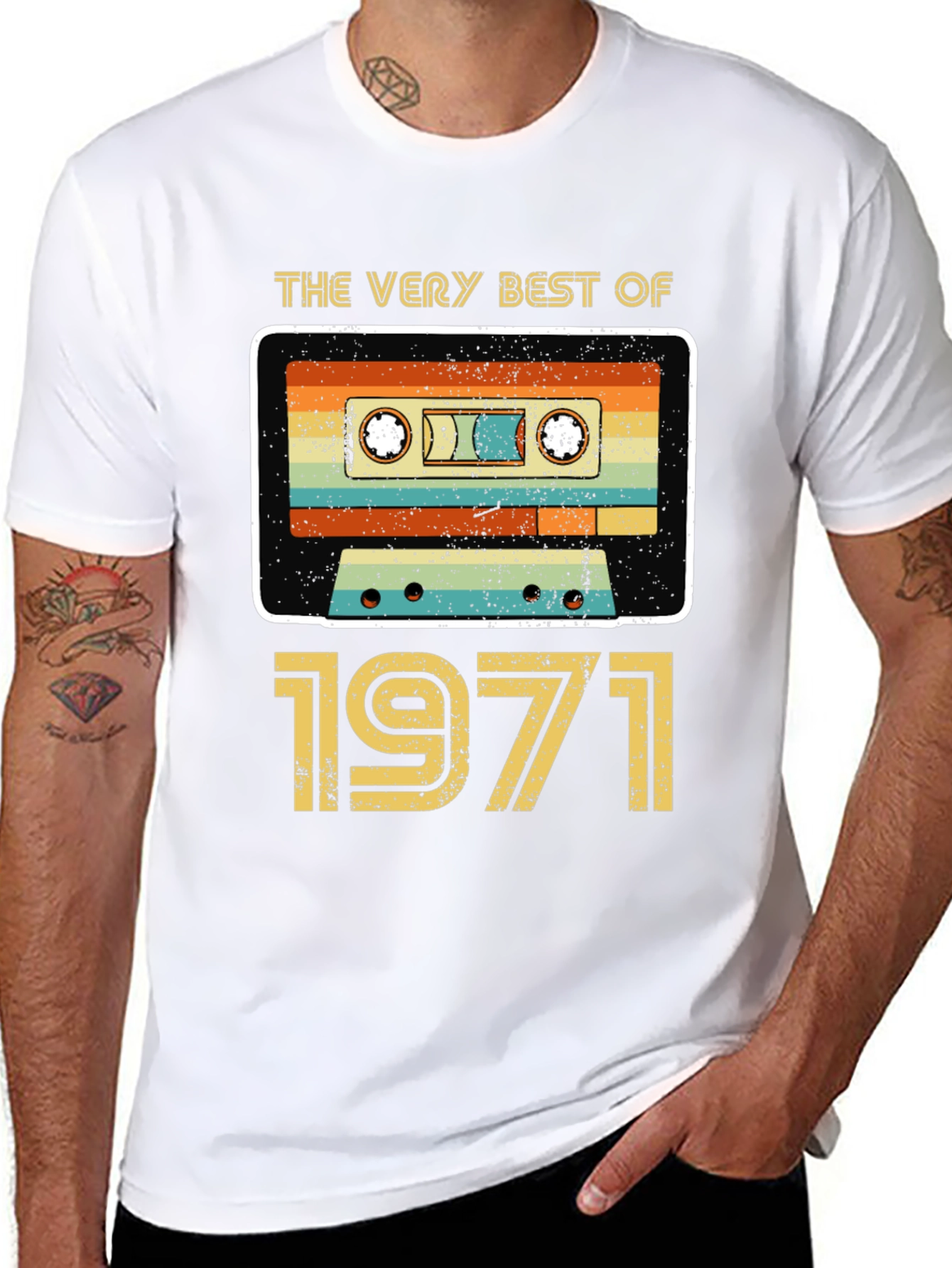 Black Vintage 1971 Cassette Tape Graphic T-Shirt view 8
