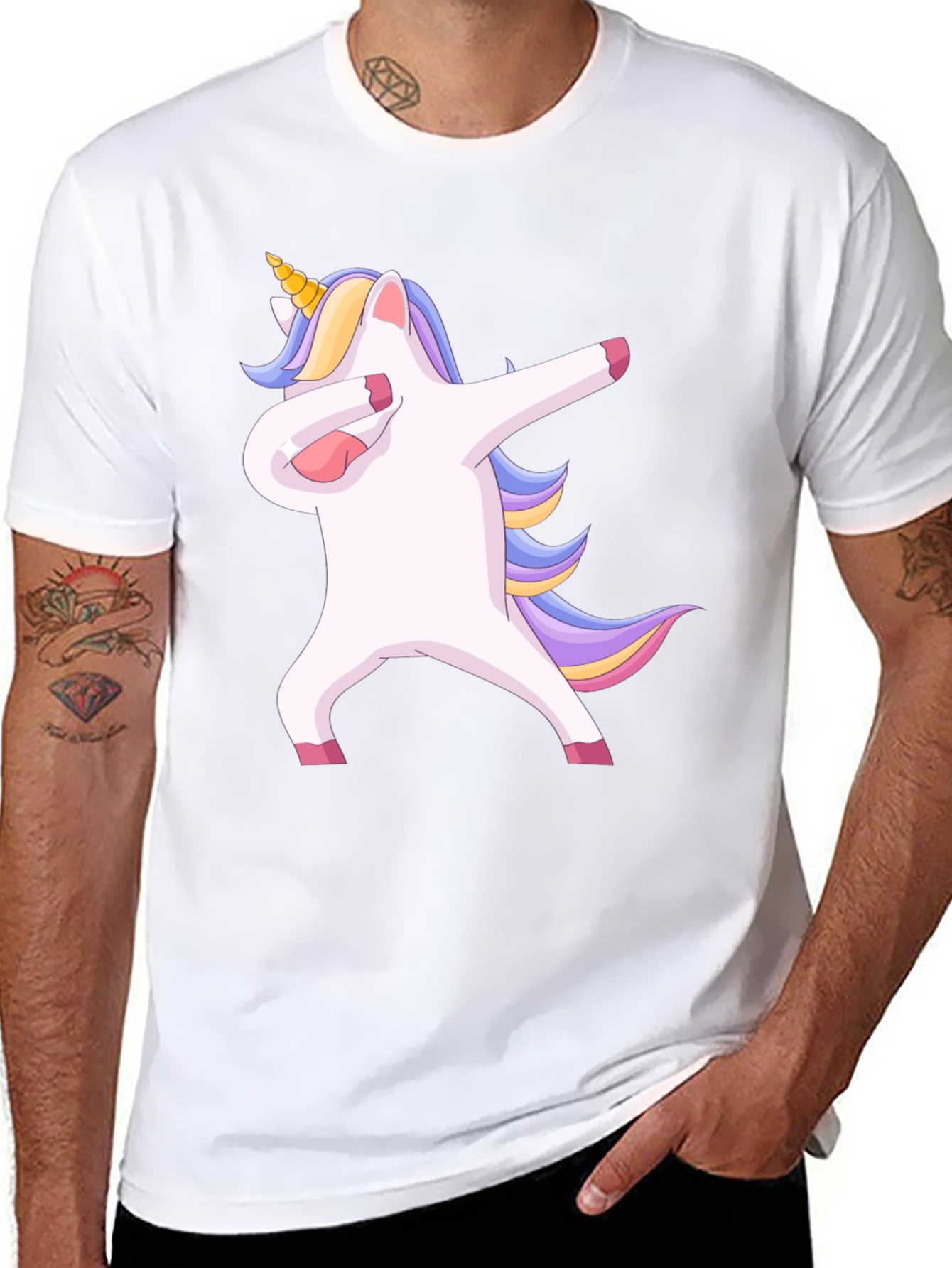 Black Dabbing Unicorn T-Shirt - Fun & Unique Design view 8