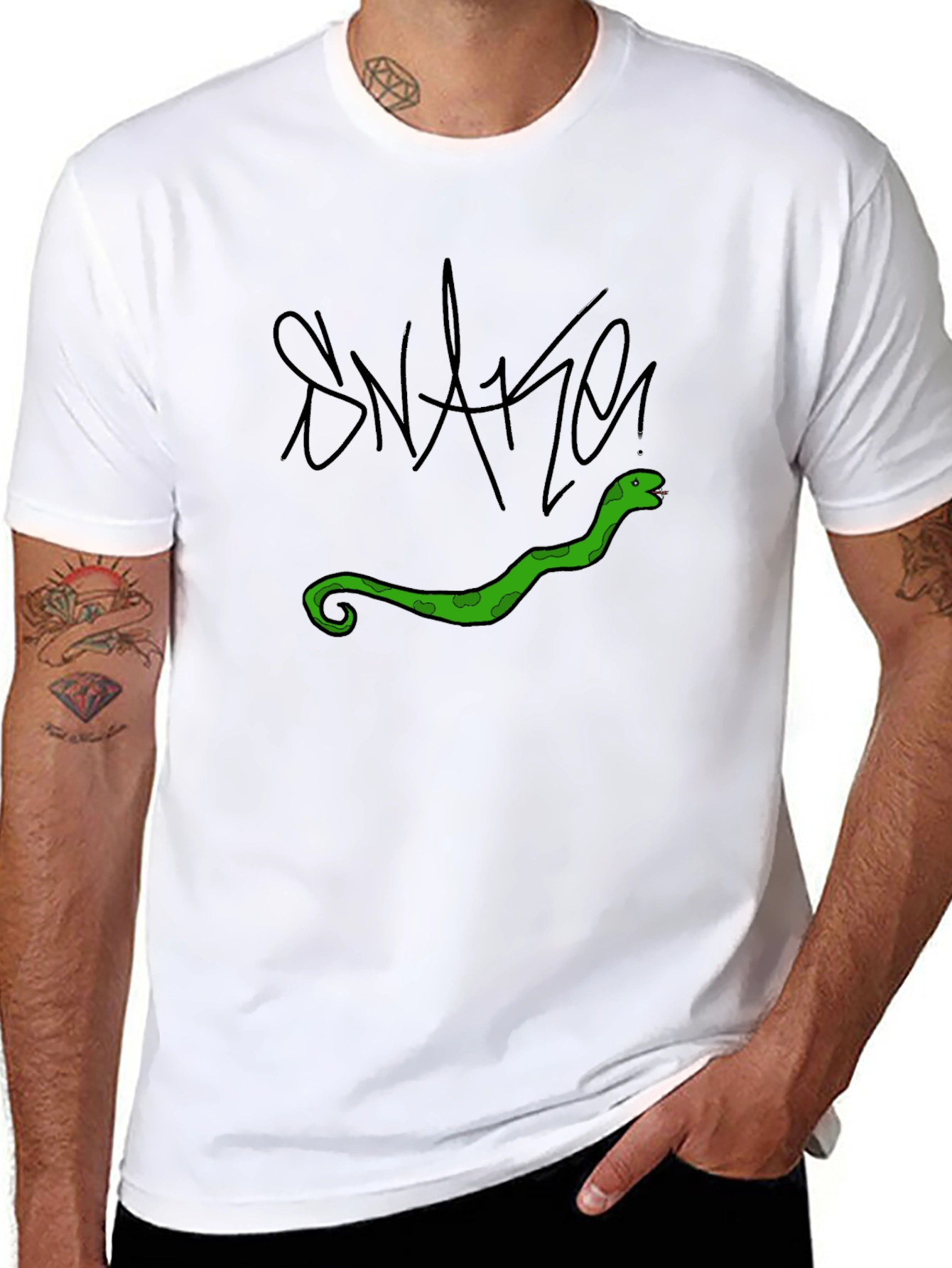 Black Snake Graphic T-Shirt - Cool Reptile Tee view 8