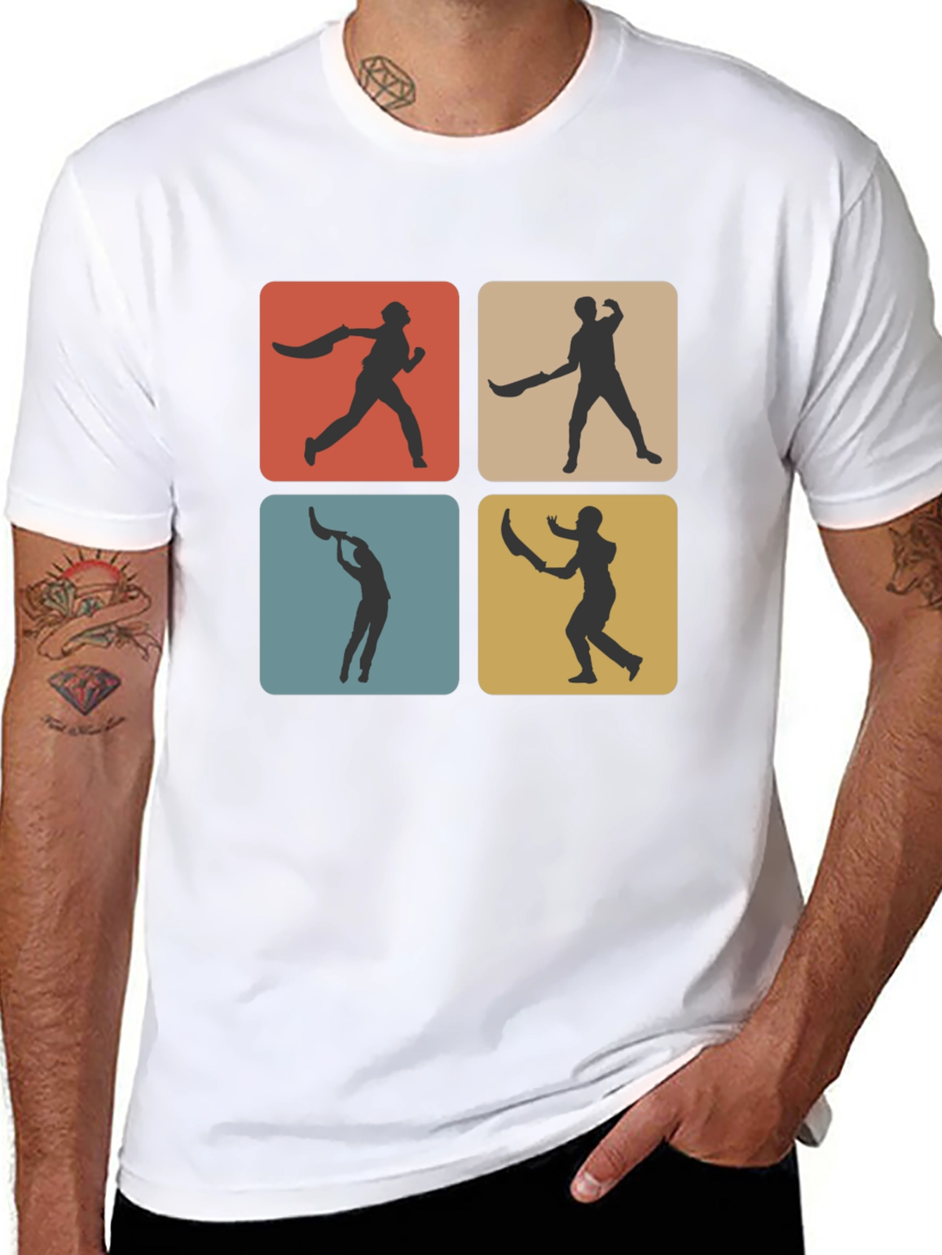 Black Retro Cricket T-Shirt - Black view 8