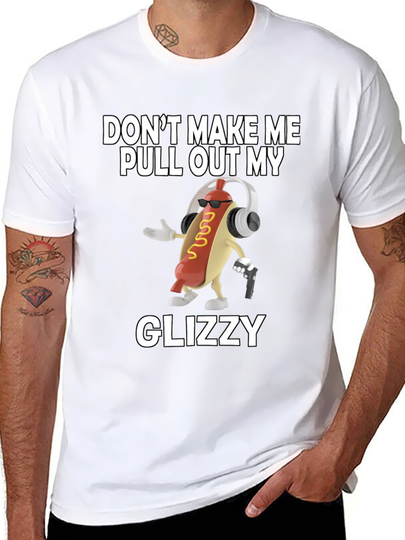 Black Don't Make Me Pull Out My Glizzy T-Shirt view 8