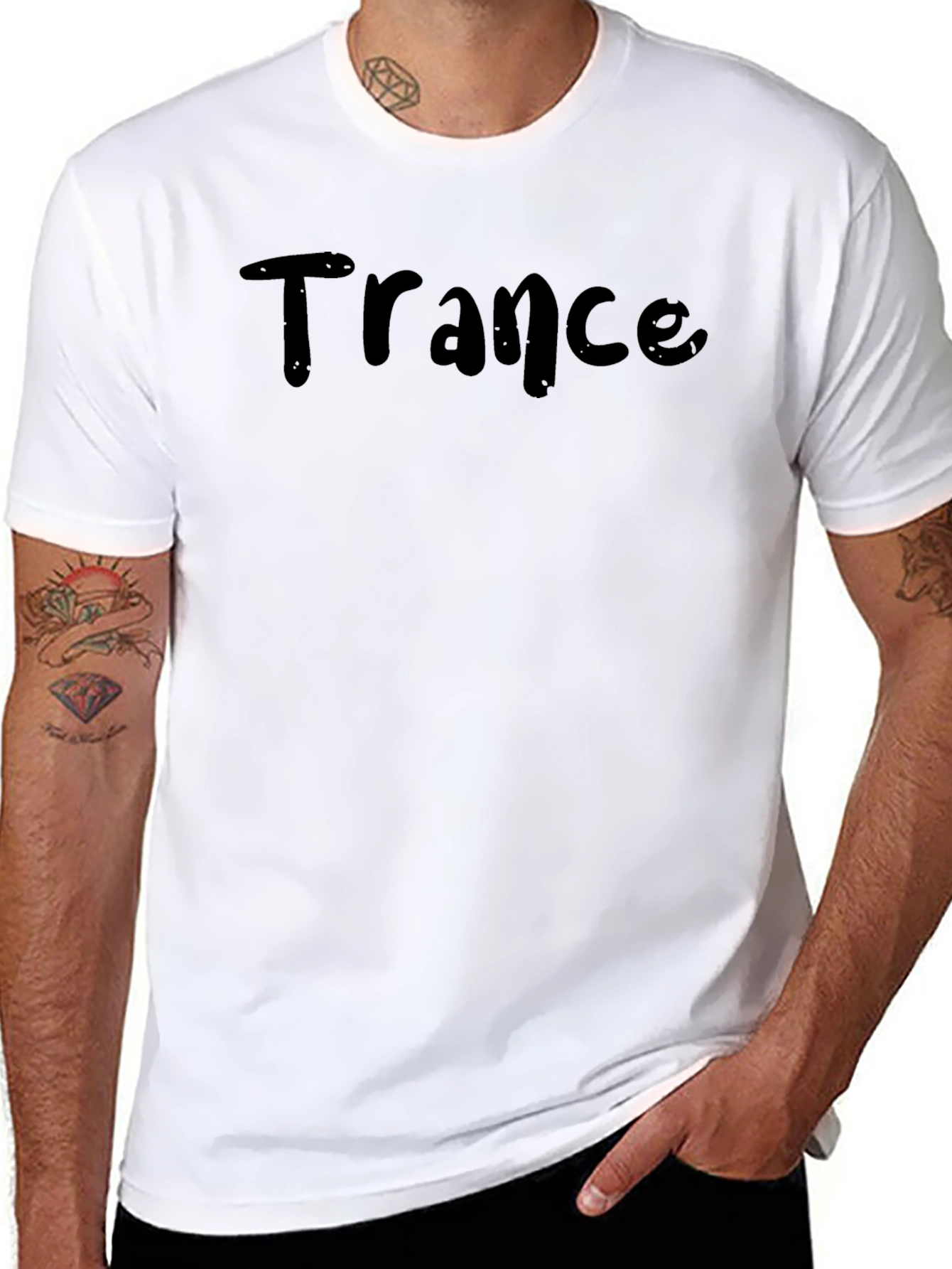 Black Trance Black Graphic Tee - Unisex view 8