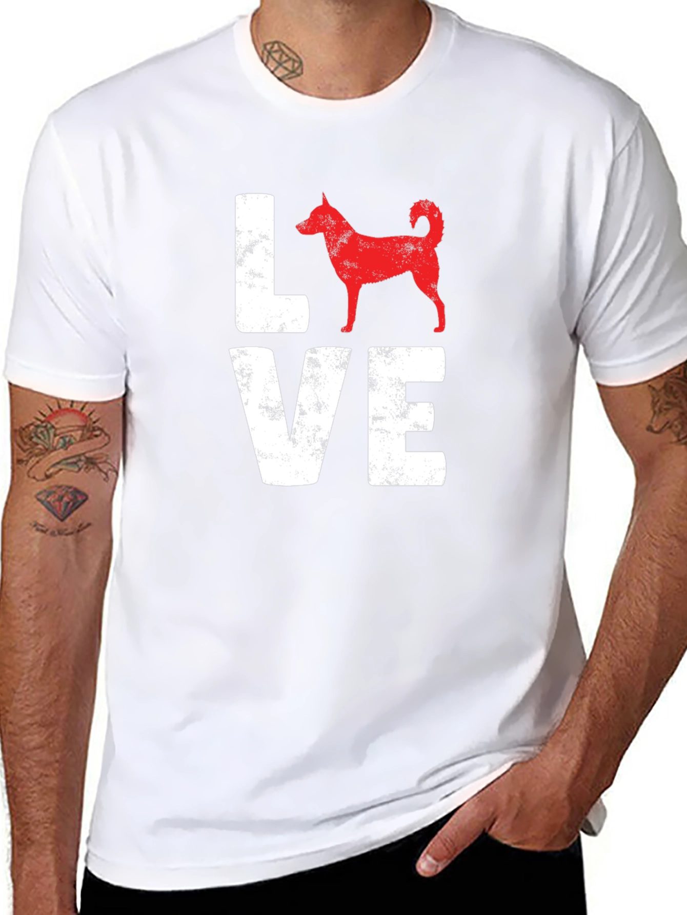 Black Love Dog Graphic T-Shirt view 8