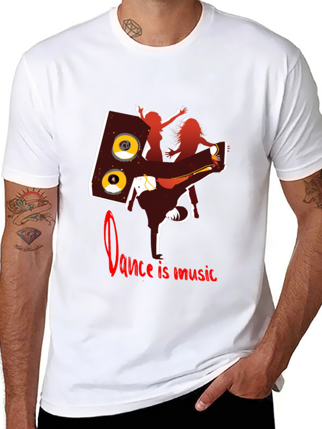 Black Dance is Music Graphic Tee view 8