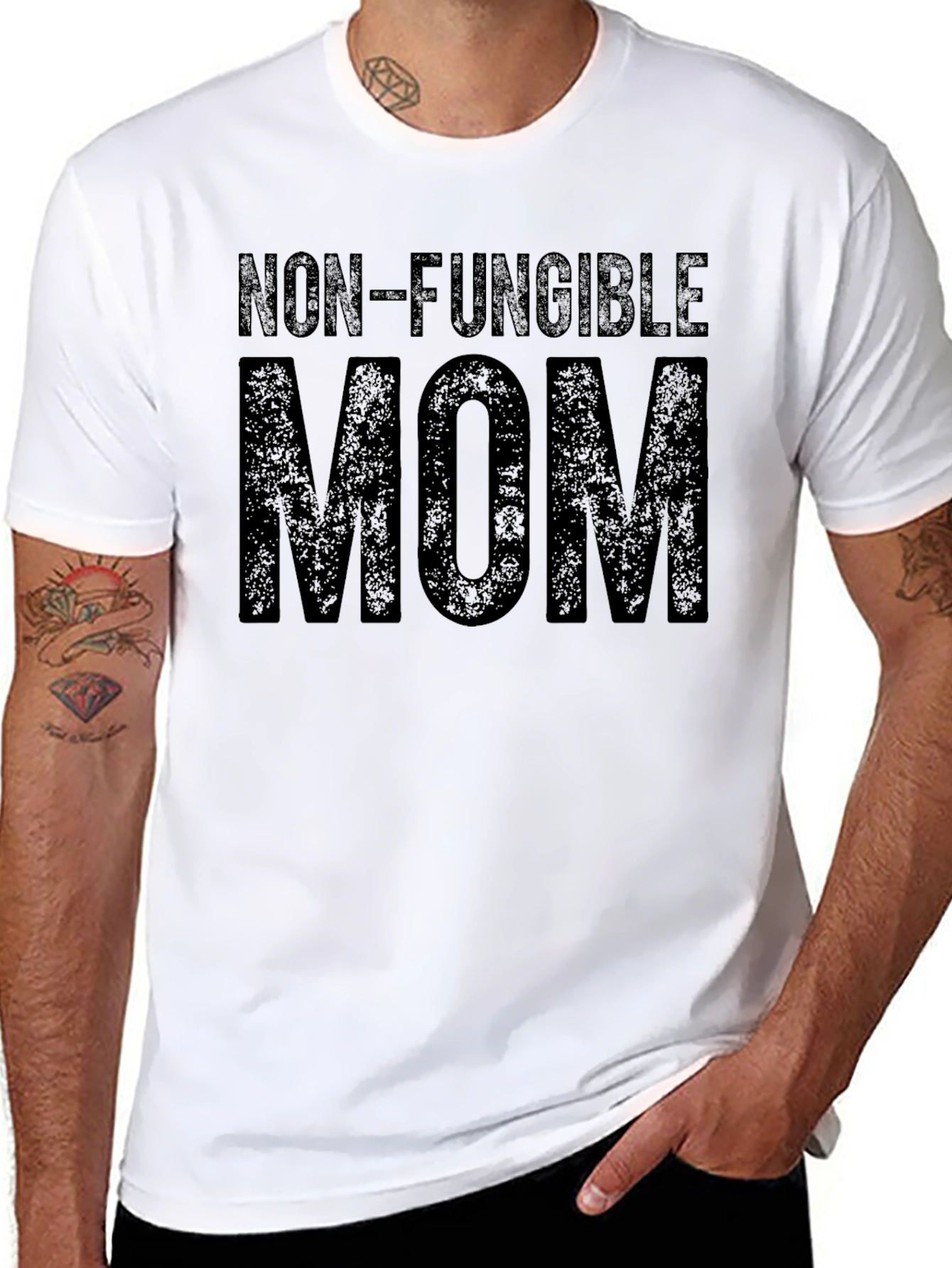 Black Non-Fungible Mom Graphic Tee - Black T-Shirt view 8
