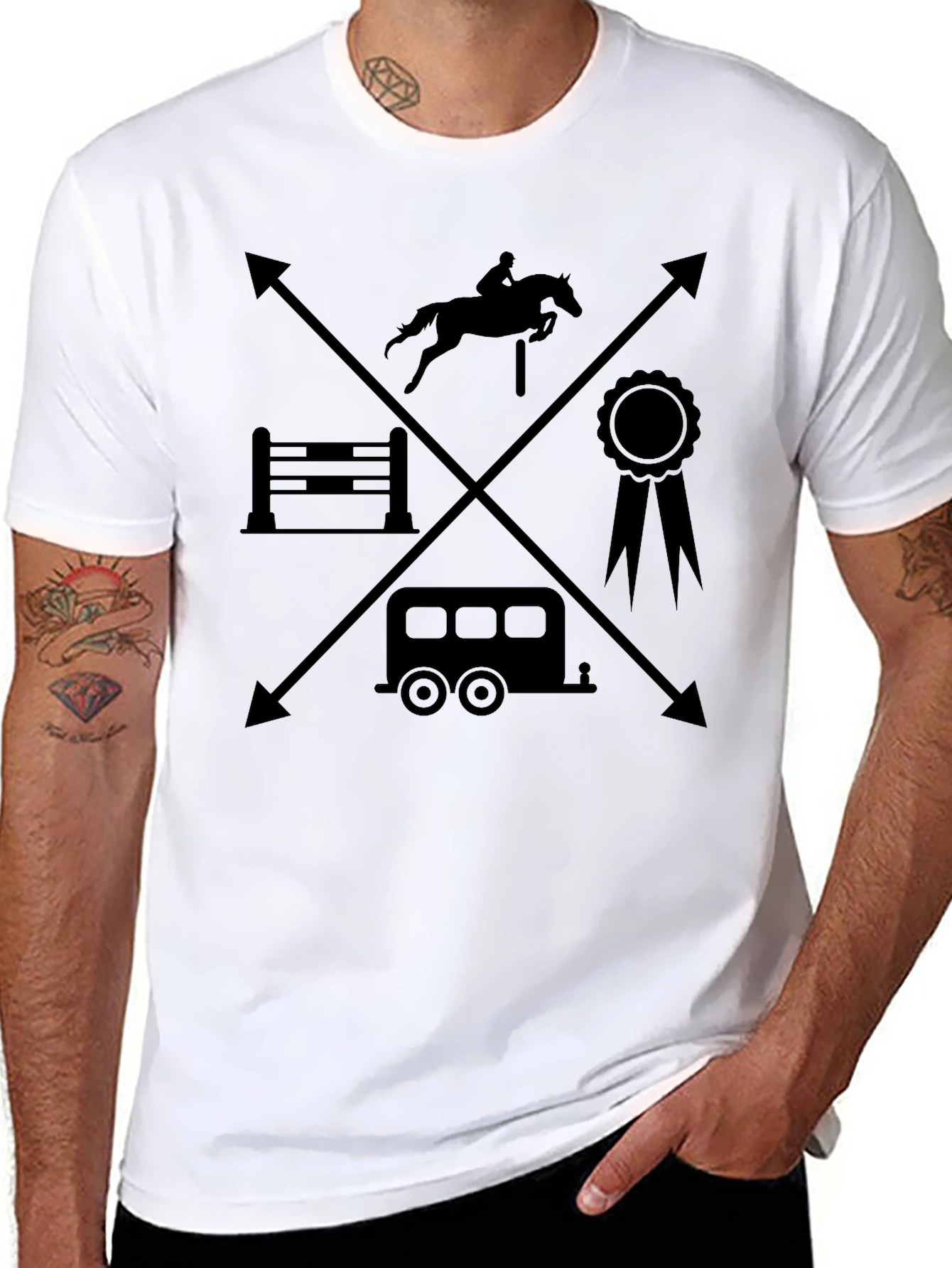 Equestrian T-Shirt - Horseback Riding Design - 8
