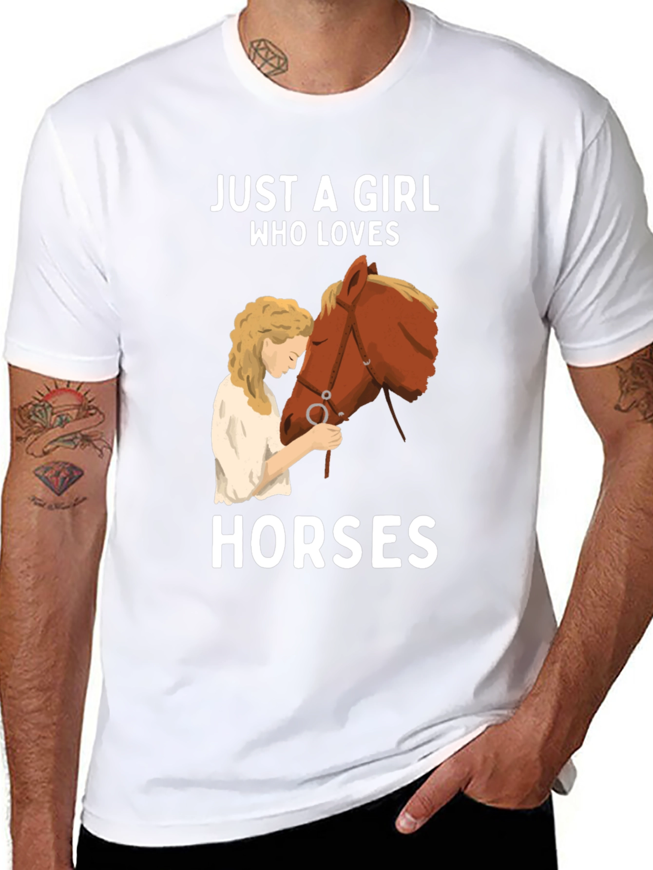 Black Girl Who Loves Horses T-Shirt view 8