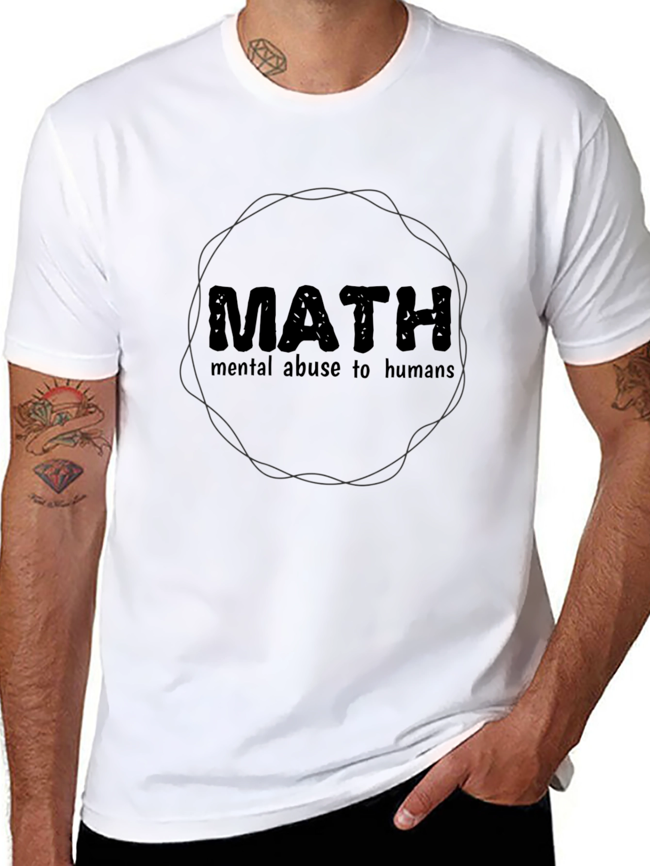 Black Math Mental Abuse T-Shirt view 8