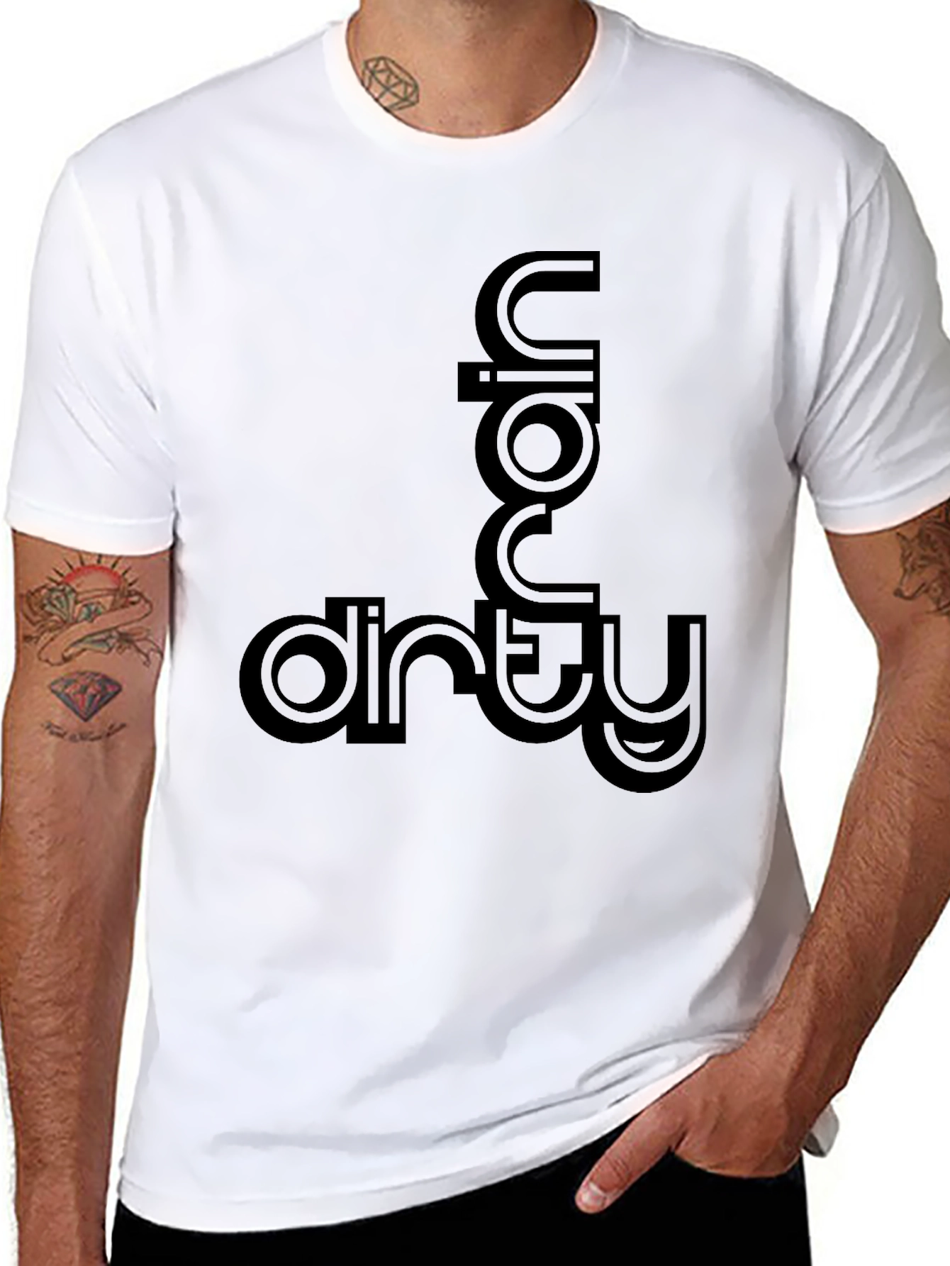 Black Urban Dirty T-Shirt - Stylish Graphic Tee view 8