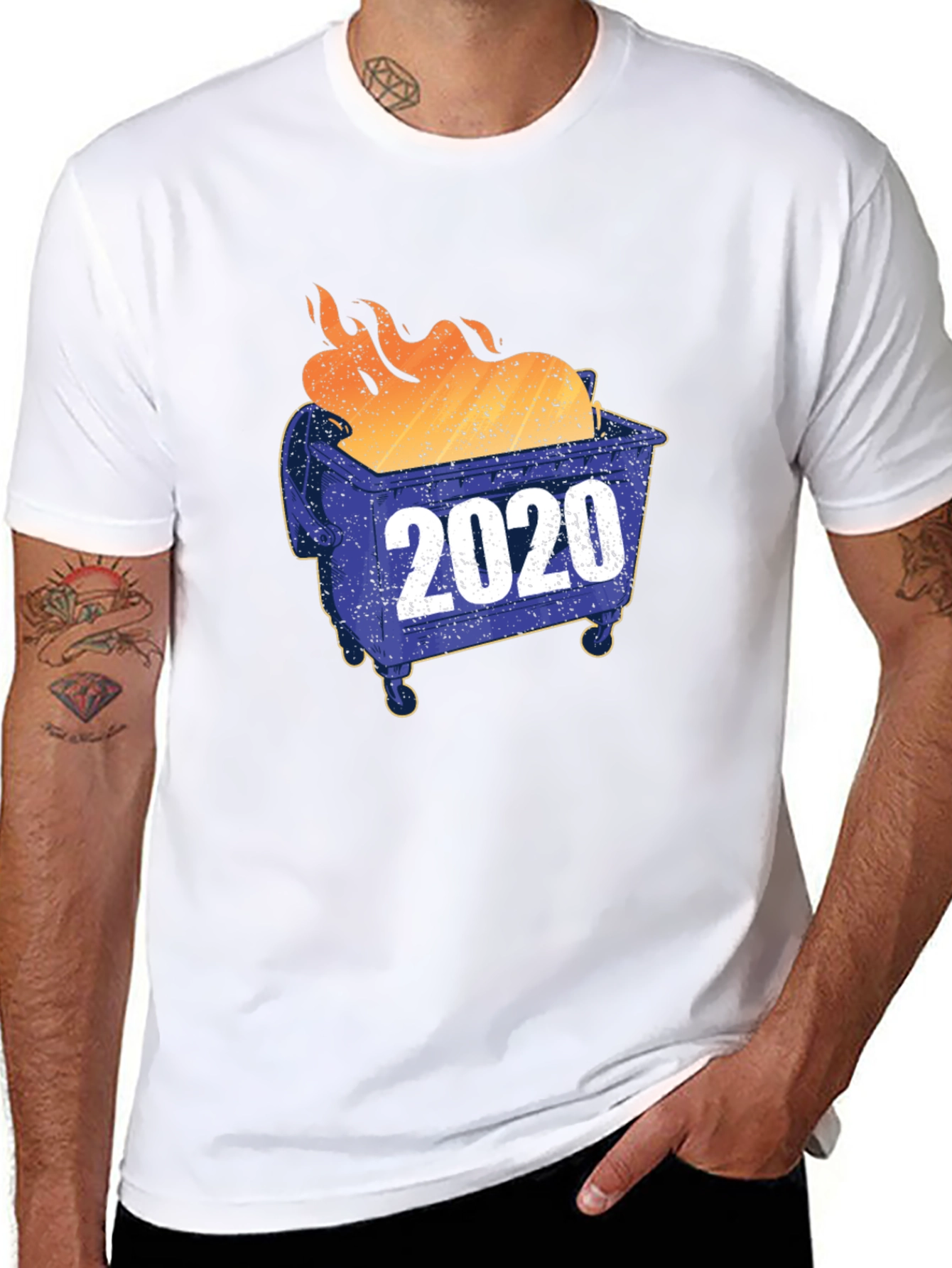 Black 2020 Dumpster Fire Graphic T-Shirt view 8