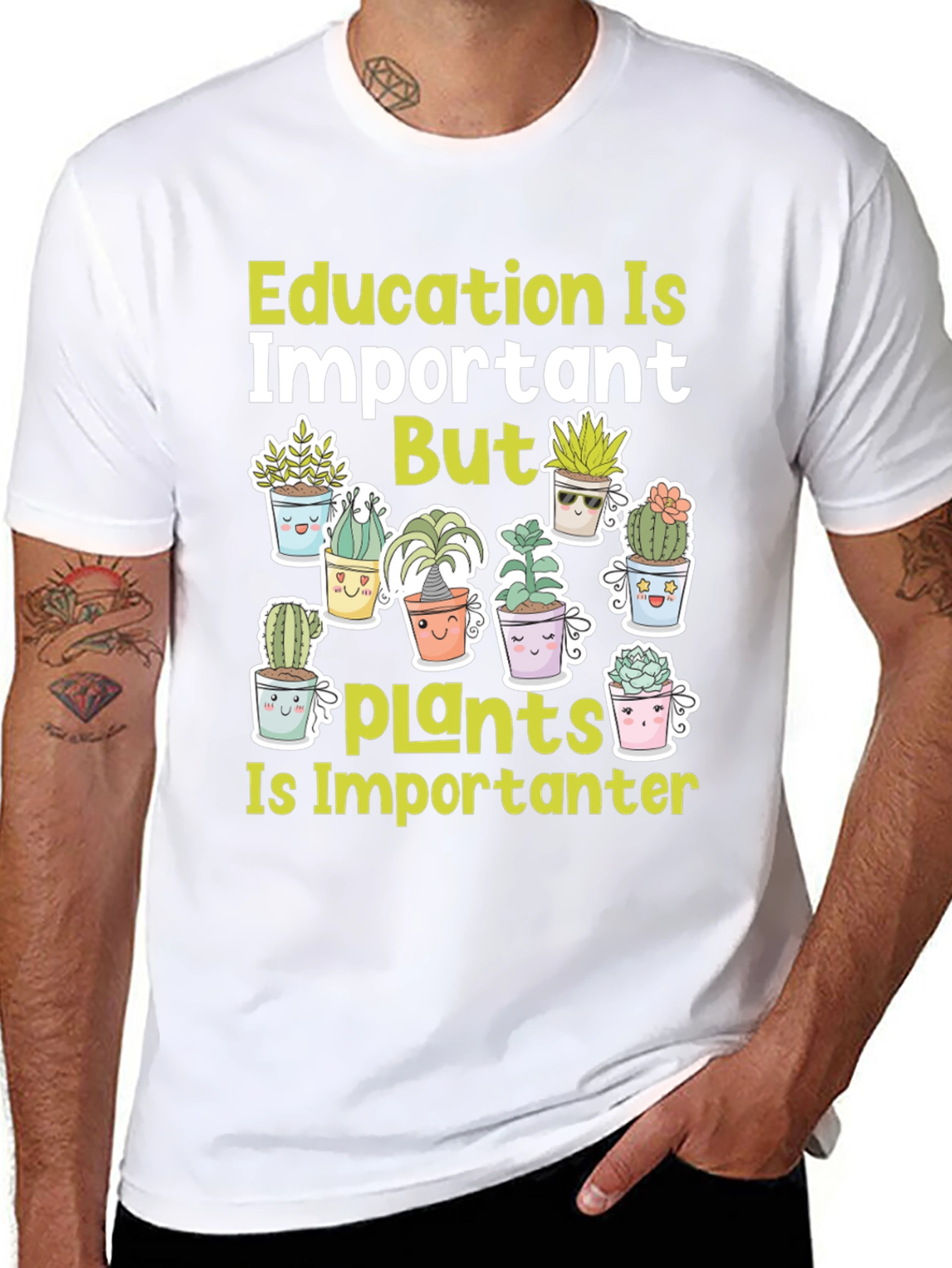 Black Education Important But Plants T-Shirt view 8