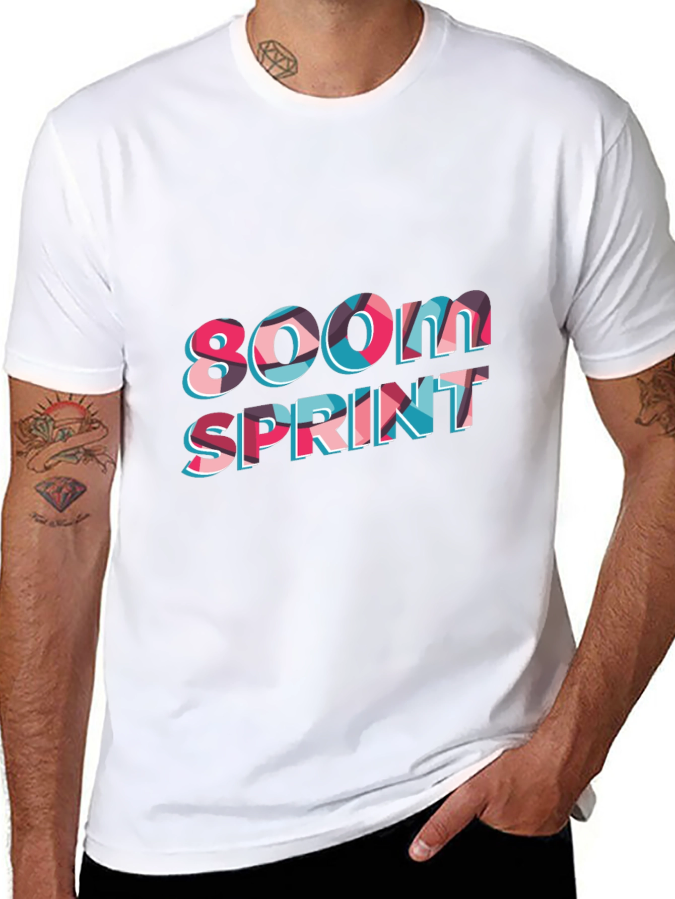 Black 800M Sprint Black T-Shirt view 8
