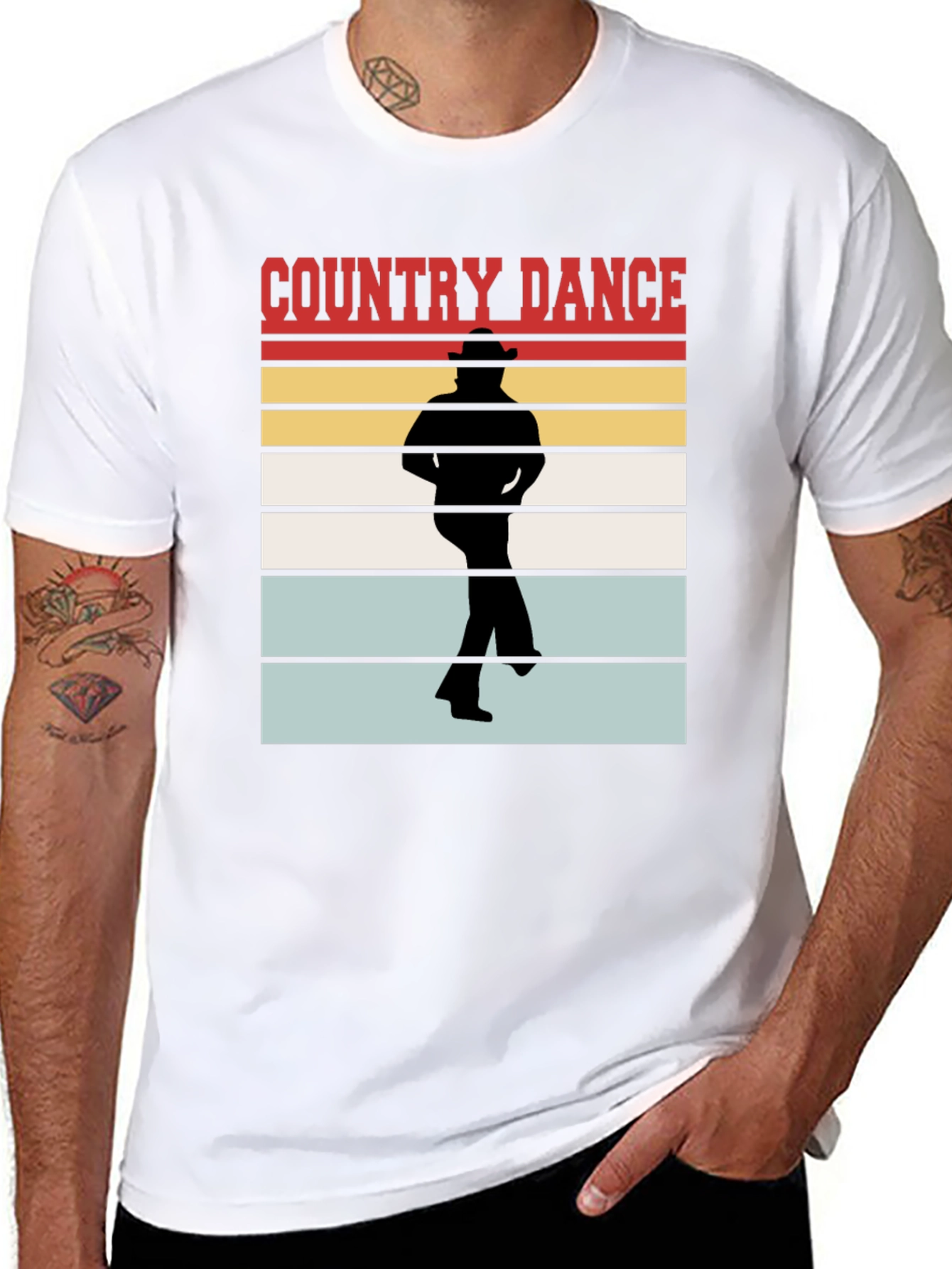 Country Dance Graphic T-Shirt - Western Style - 8