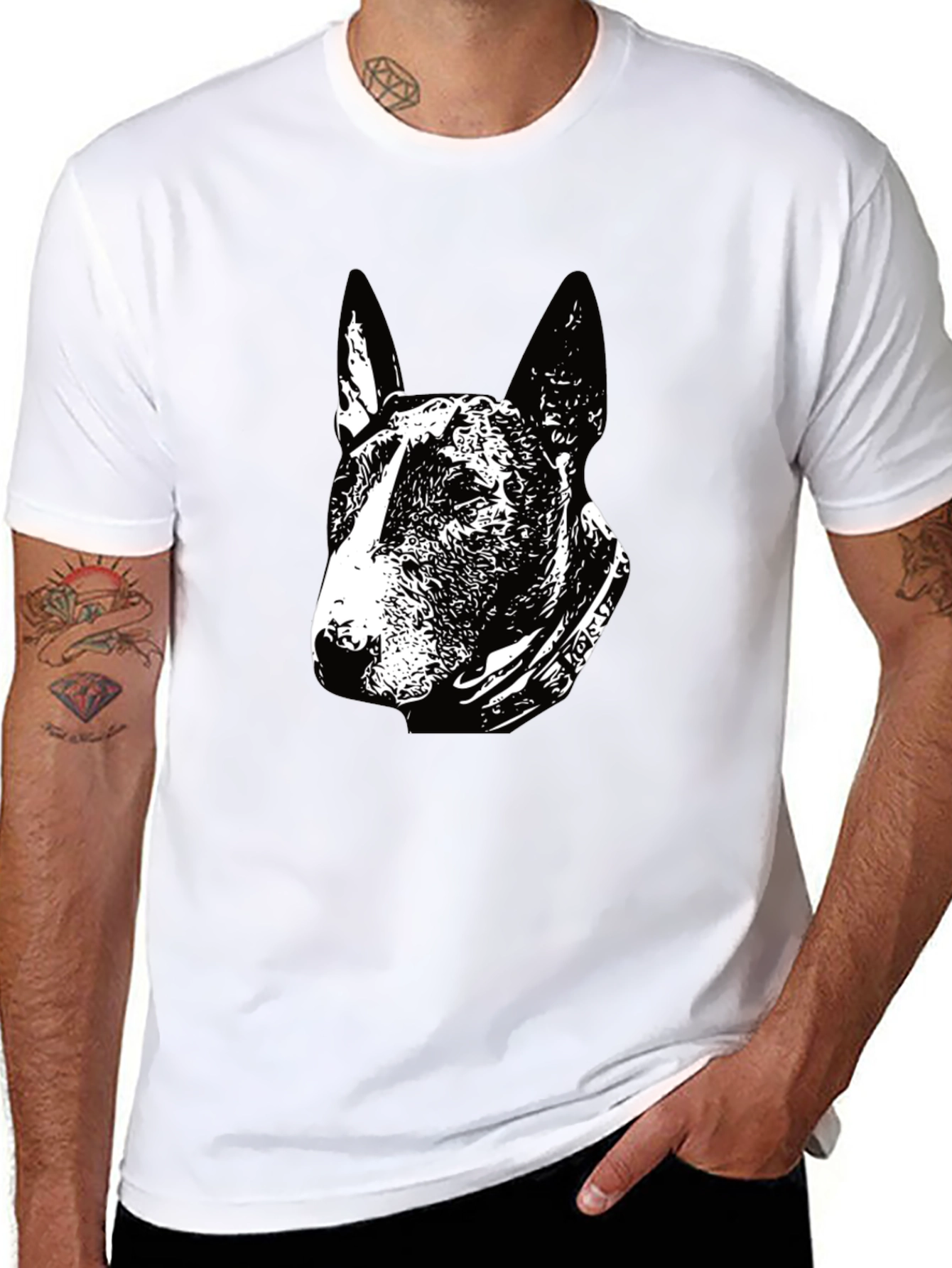 Black Dog Lover's Black Graphic T-Shirt view 8