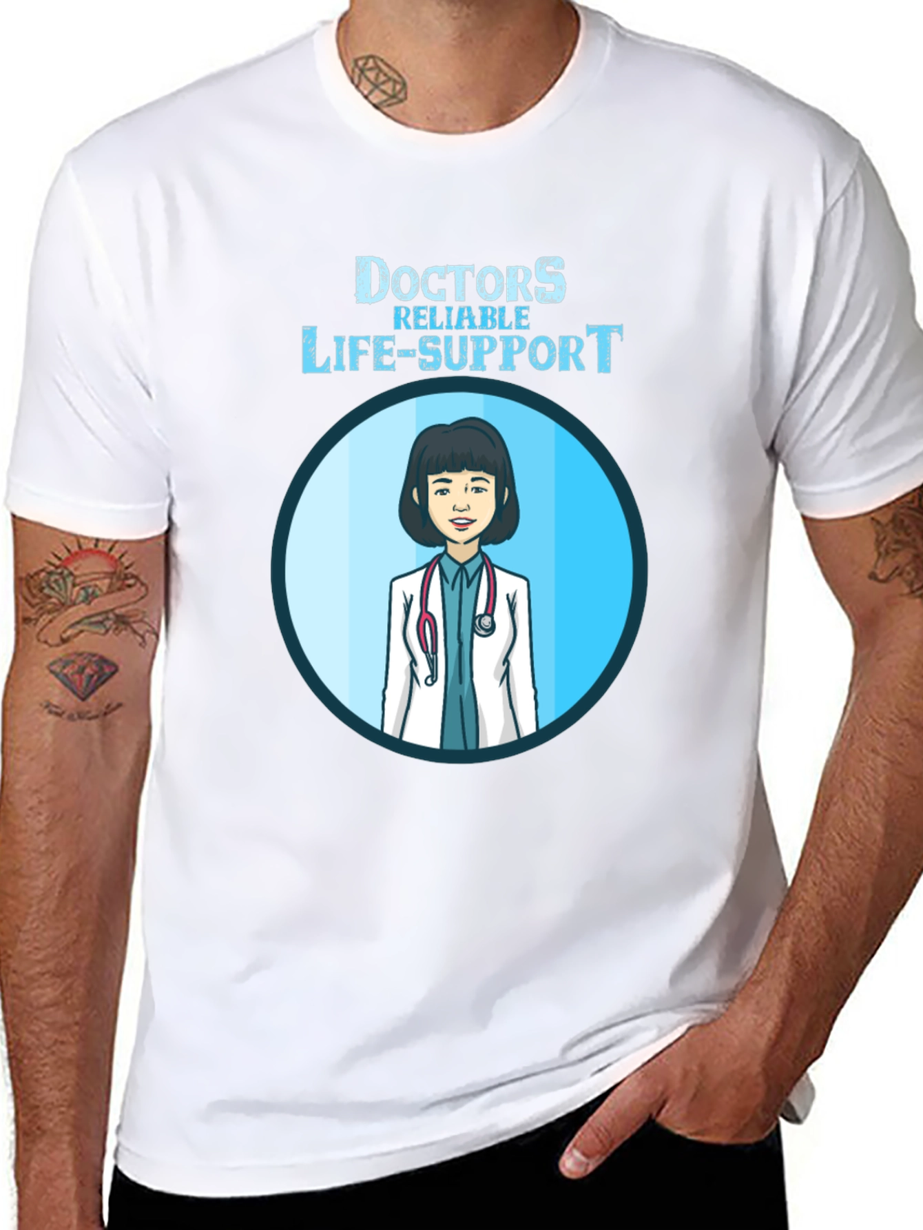 Black Doctors Reliable Life-Support T-Shirt view 8