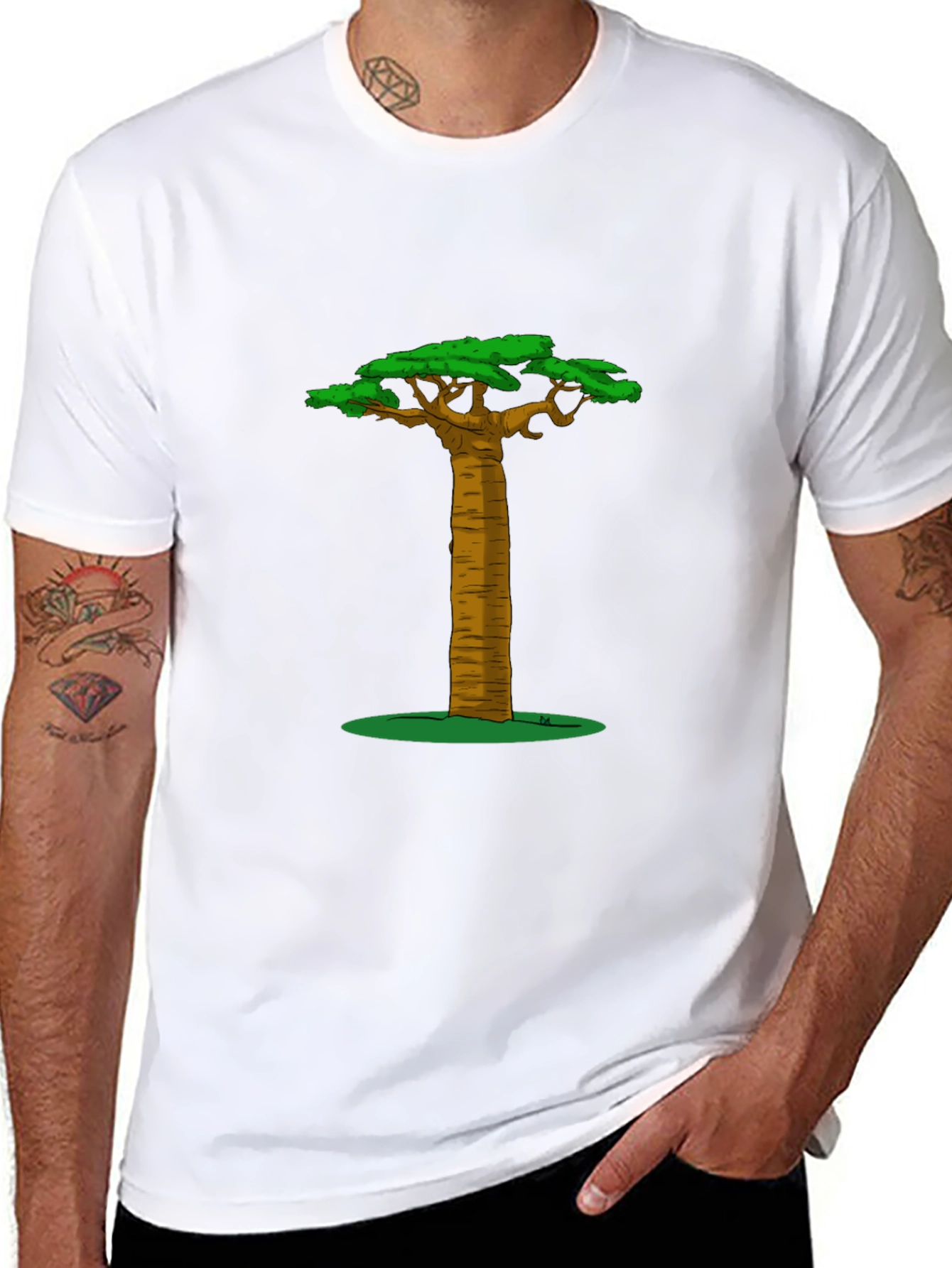 Black Baobab Tree Graphic Tee - Unique Style view 8