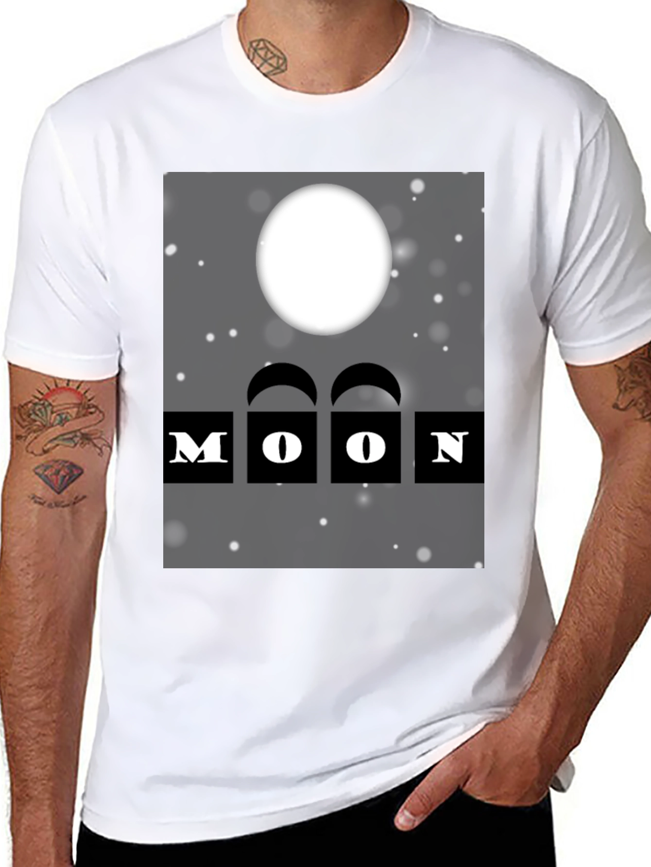 Black Moon Graphic Black T-Shirt view 8