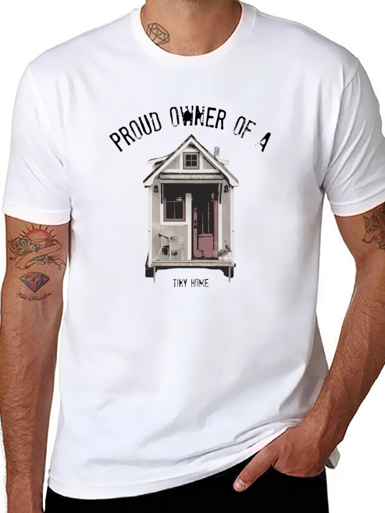 Black Proud Tiny Home Owner Graphic Tee - Black view 8