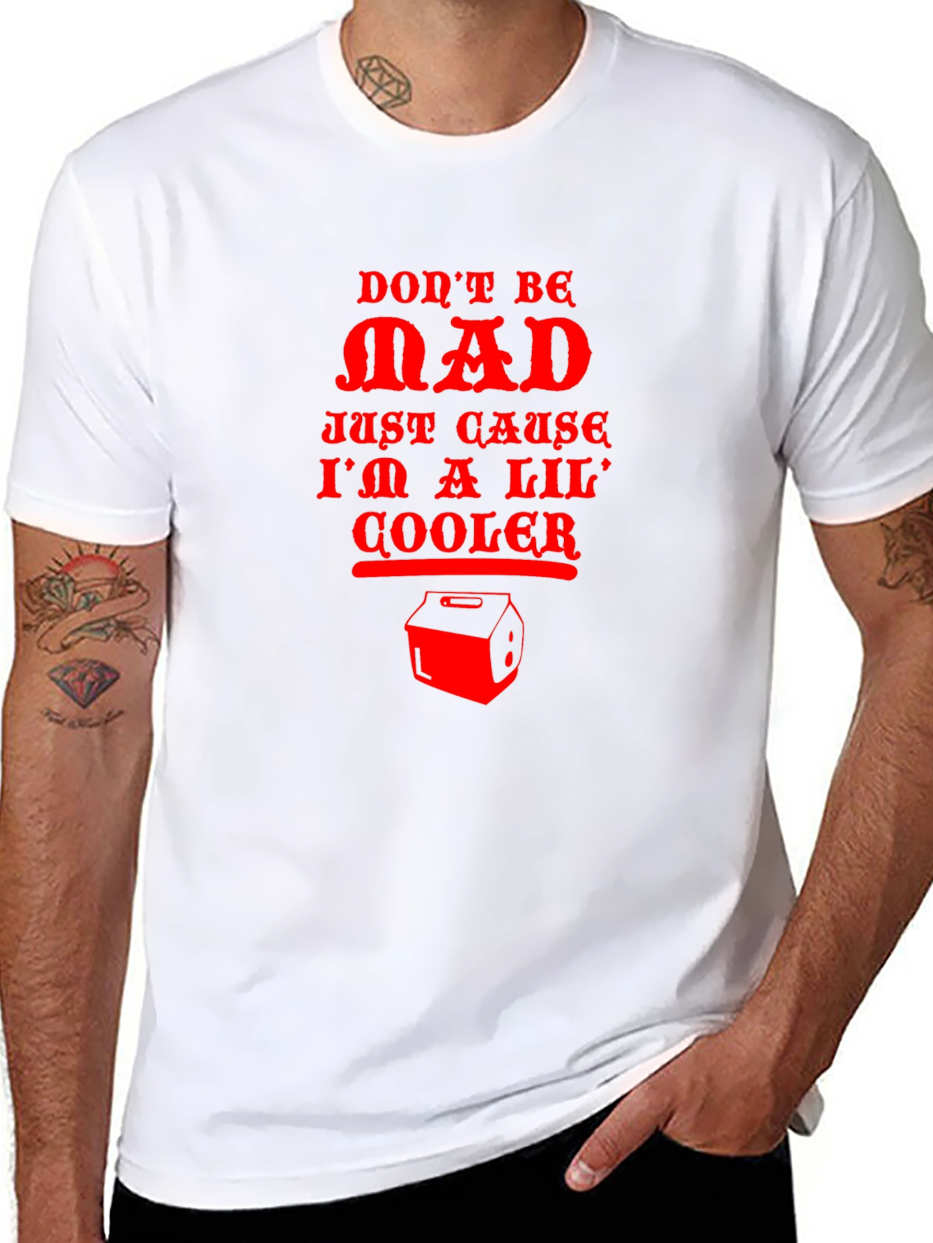 Black Don't Be Mad Cooler T-Shirt view 8