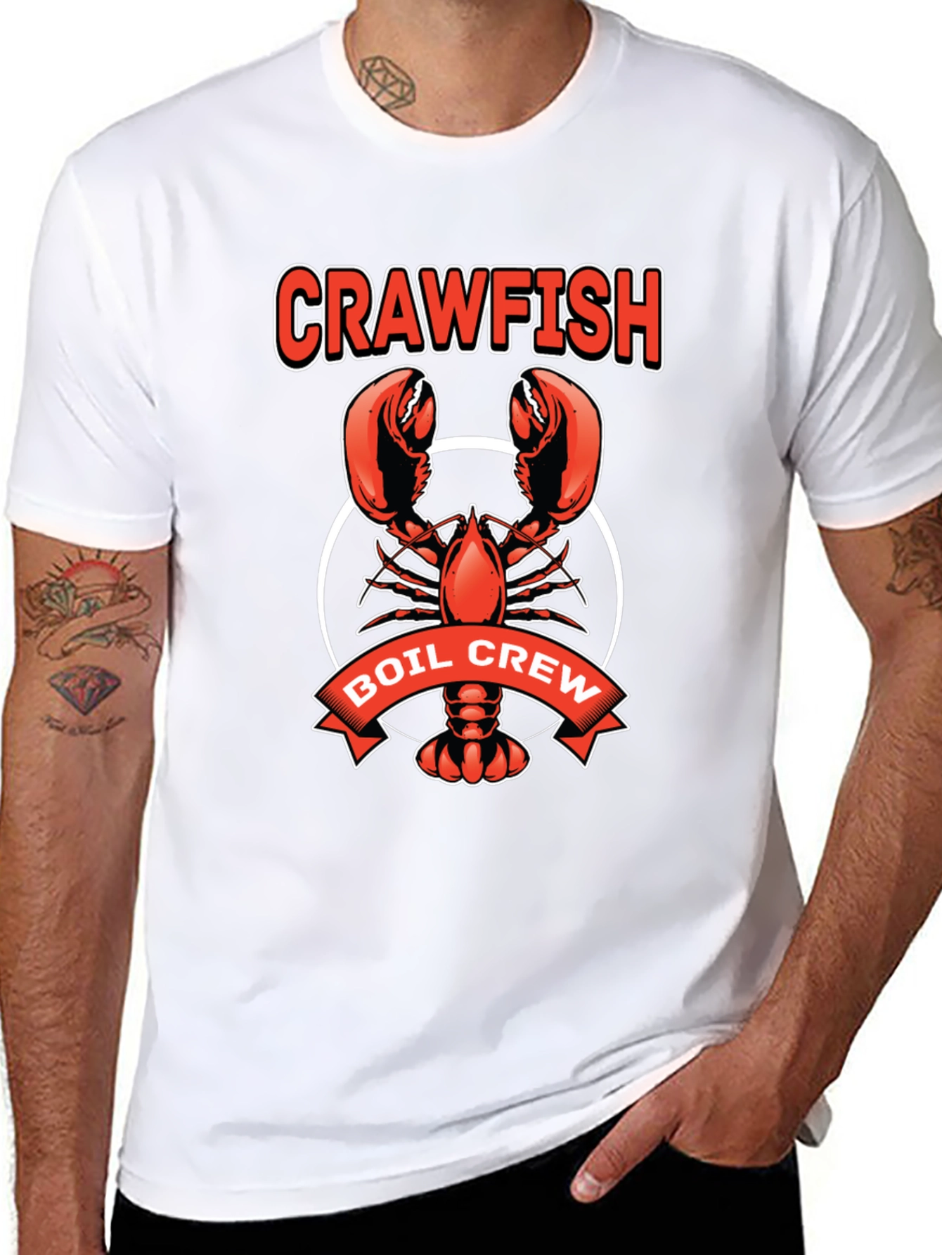 Black Crawfish Boil Crew Graphic T-Shirt - Black view 8