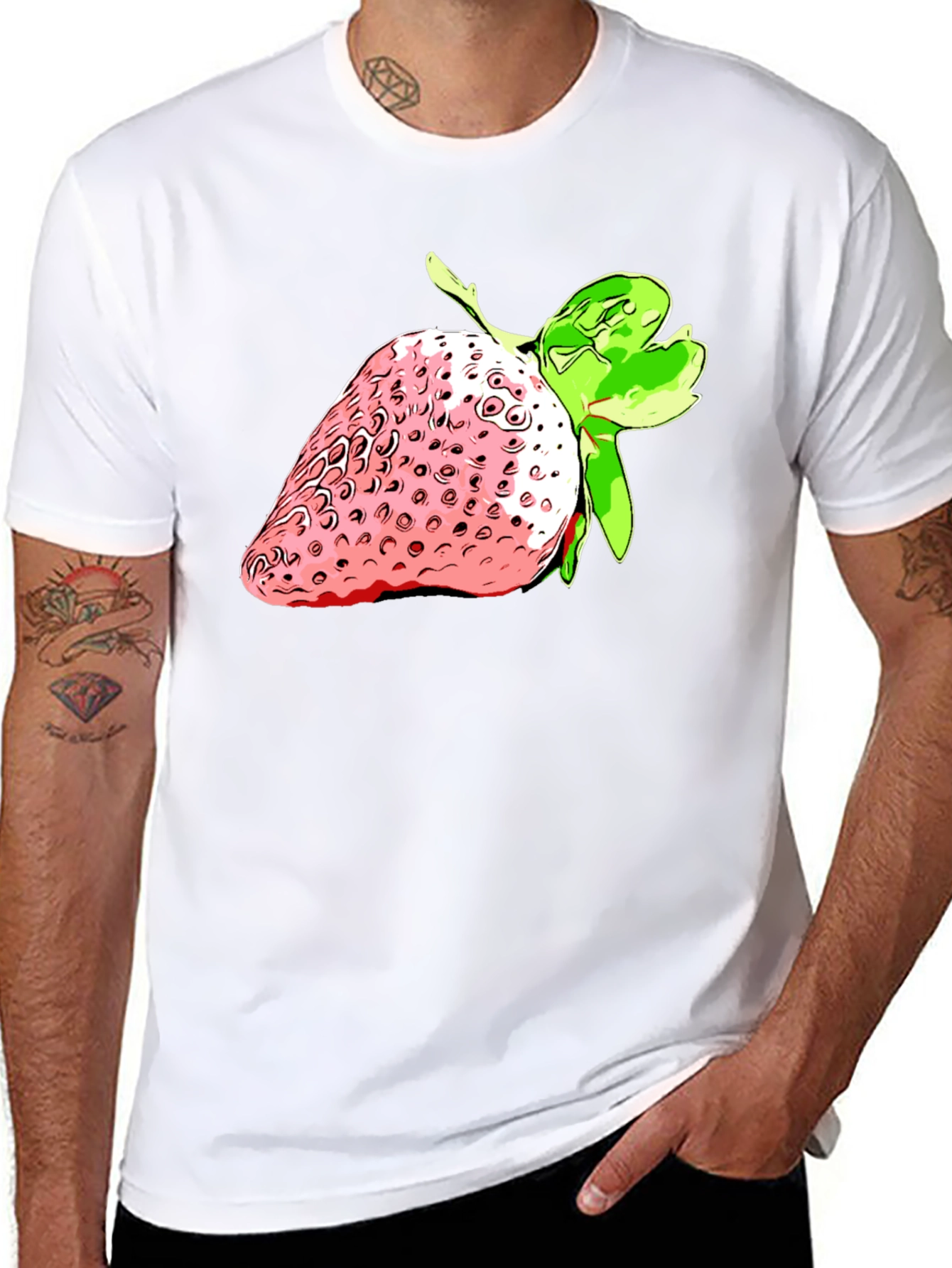 Black Strawberry Graphic Black T-Shirt - Fresh Style view 8