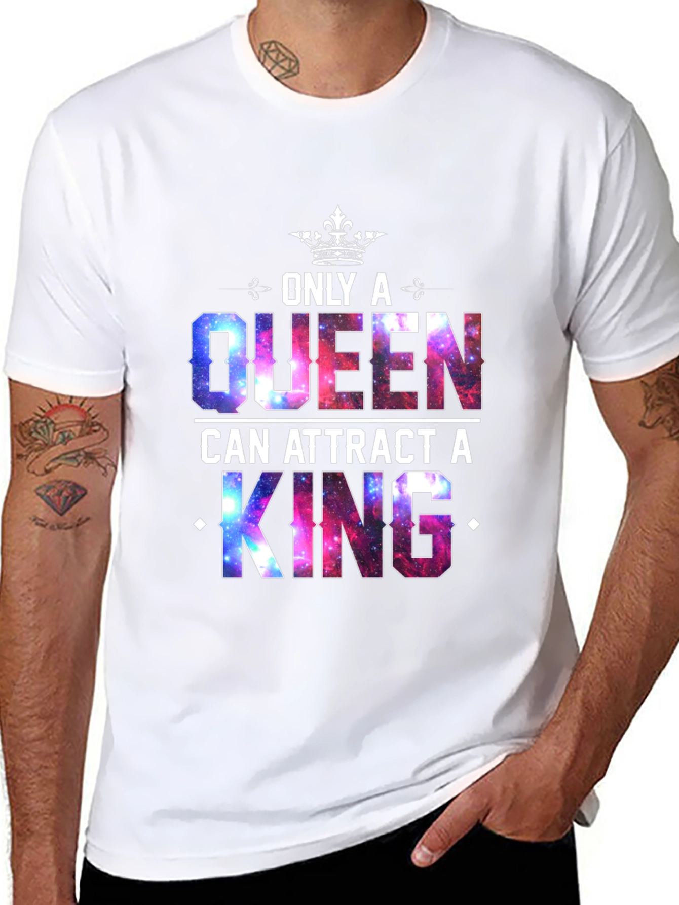 Black Queen & King Graphic T-Shirt view 8