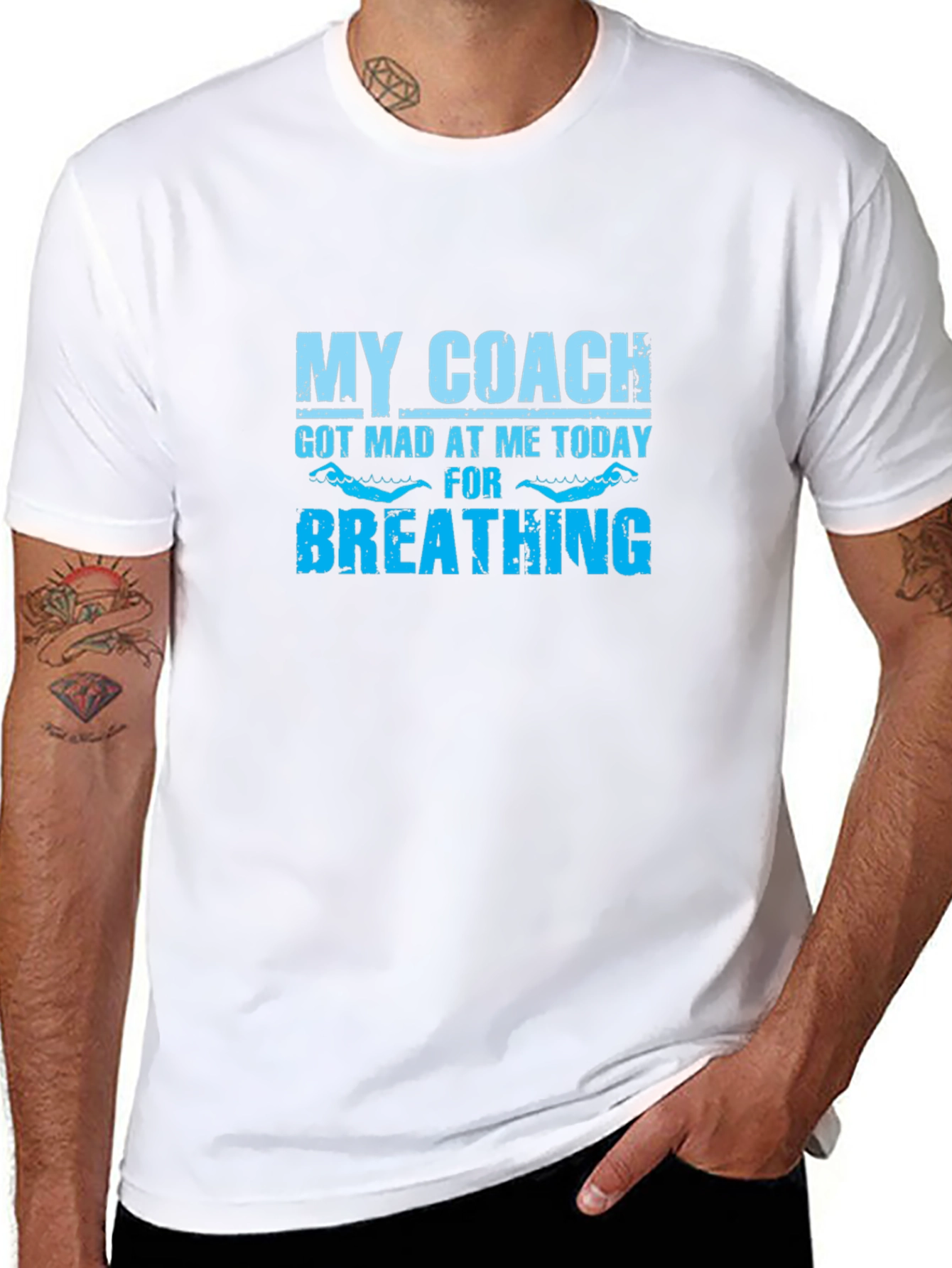 Black My Coach Got Mad T-Shirt - Swimmer Humor Tee view 8