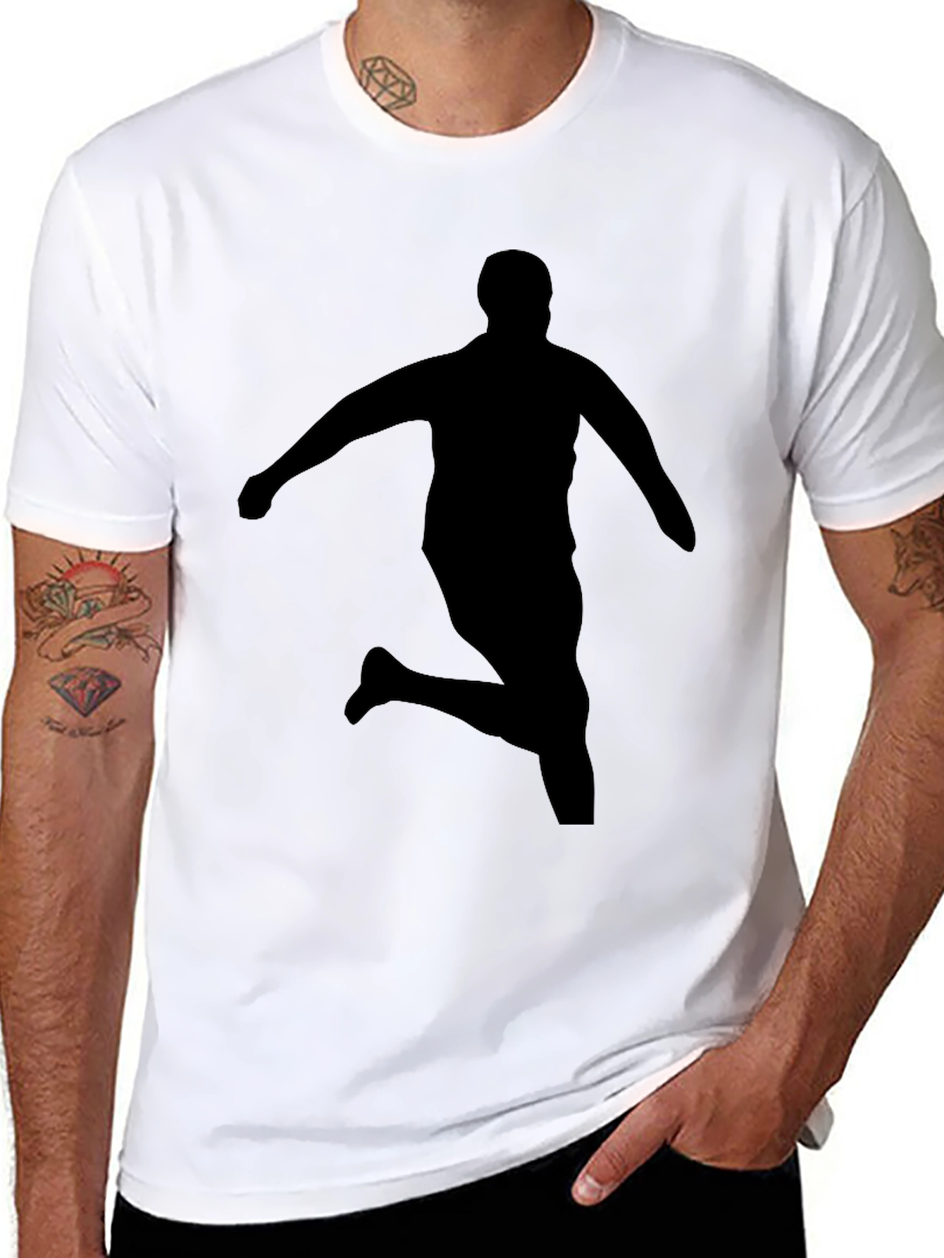Black Silhouette Runner Black T-Shirt view 8