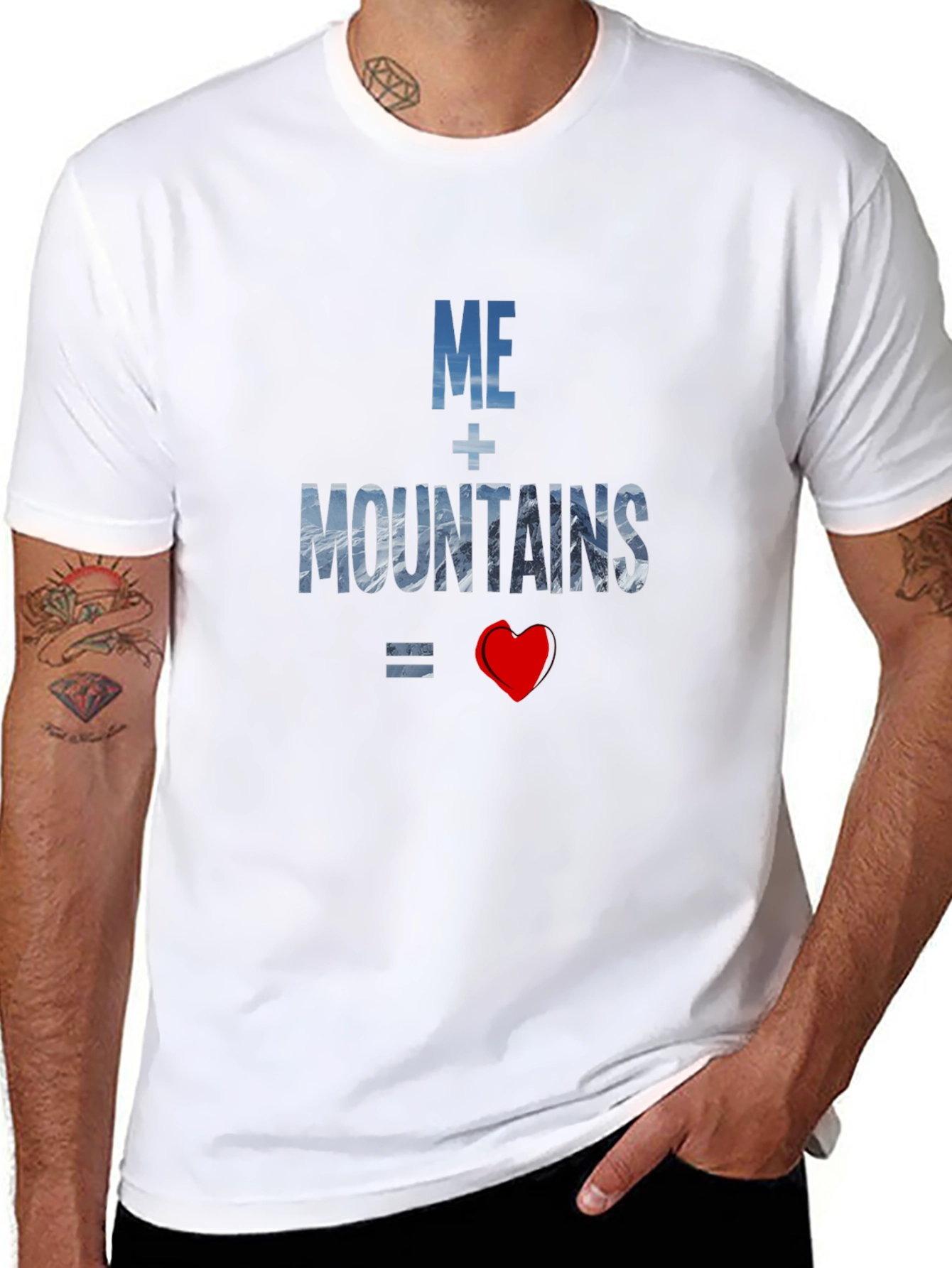 Black Me + Mountains = Love Graphic Tee view 8