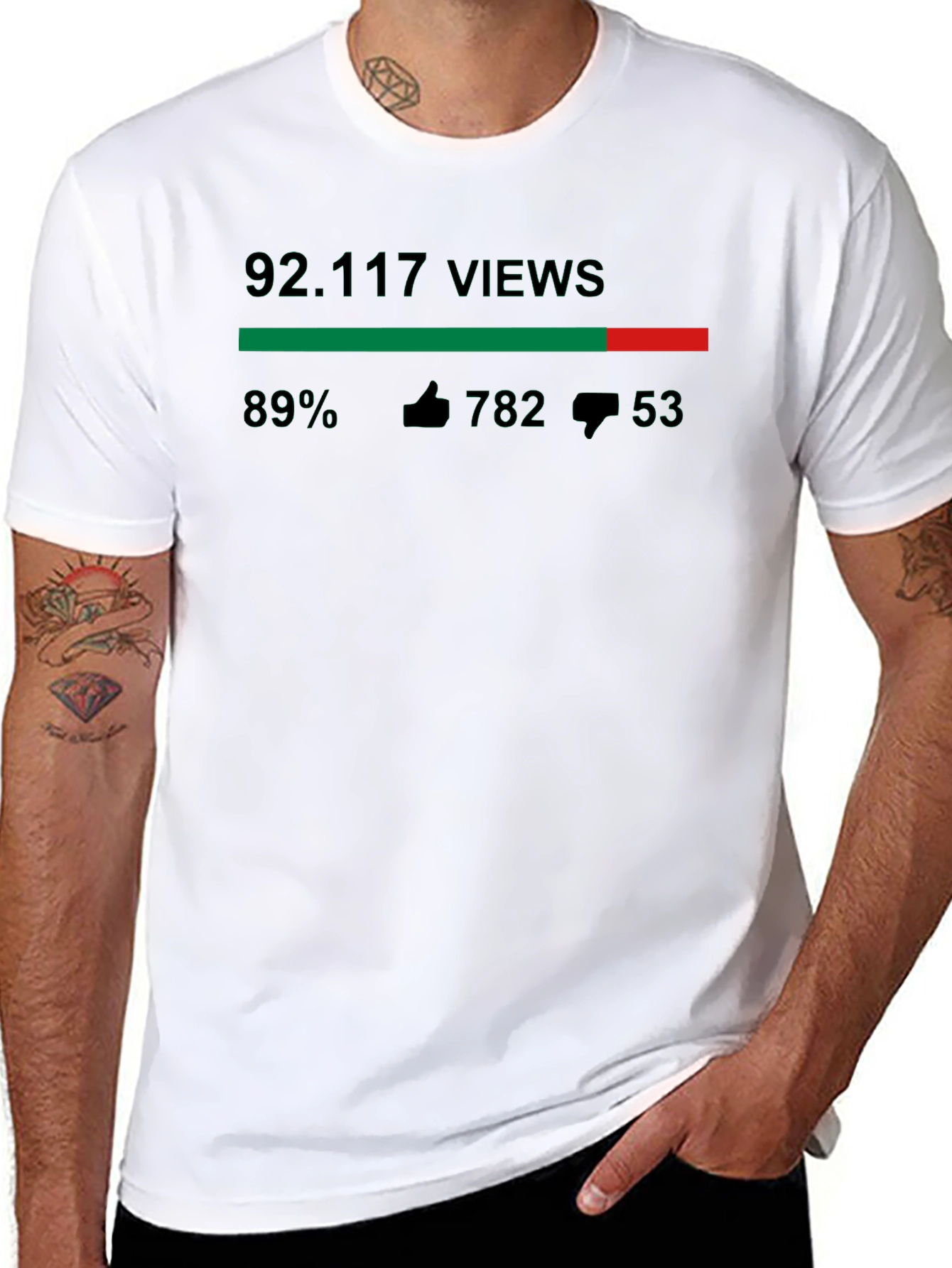 Black 92,117 Views Graphic T-Shirt view 8