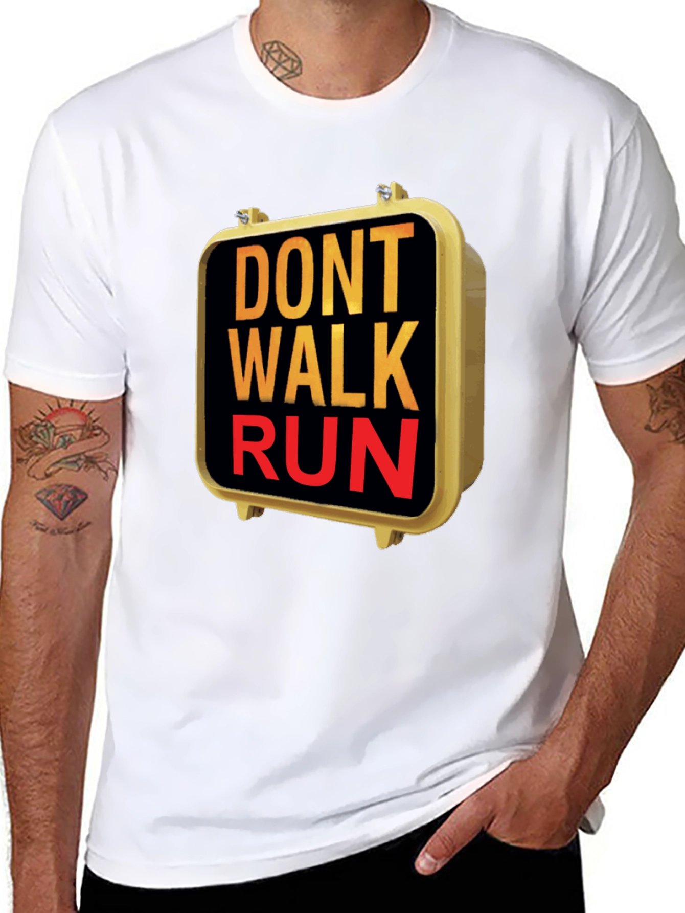 Black Don't Walk Run Graphic Tee view 8