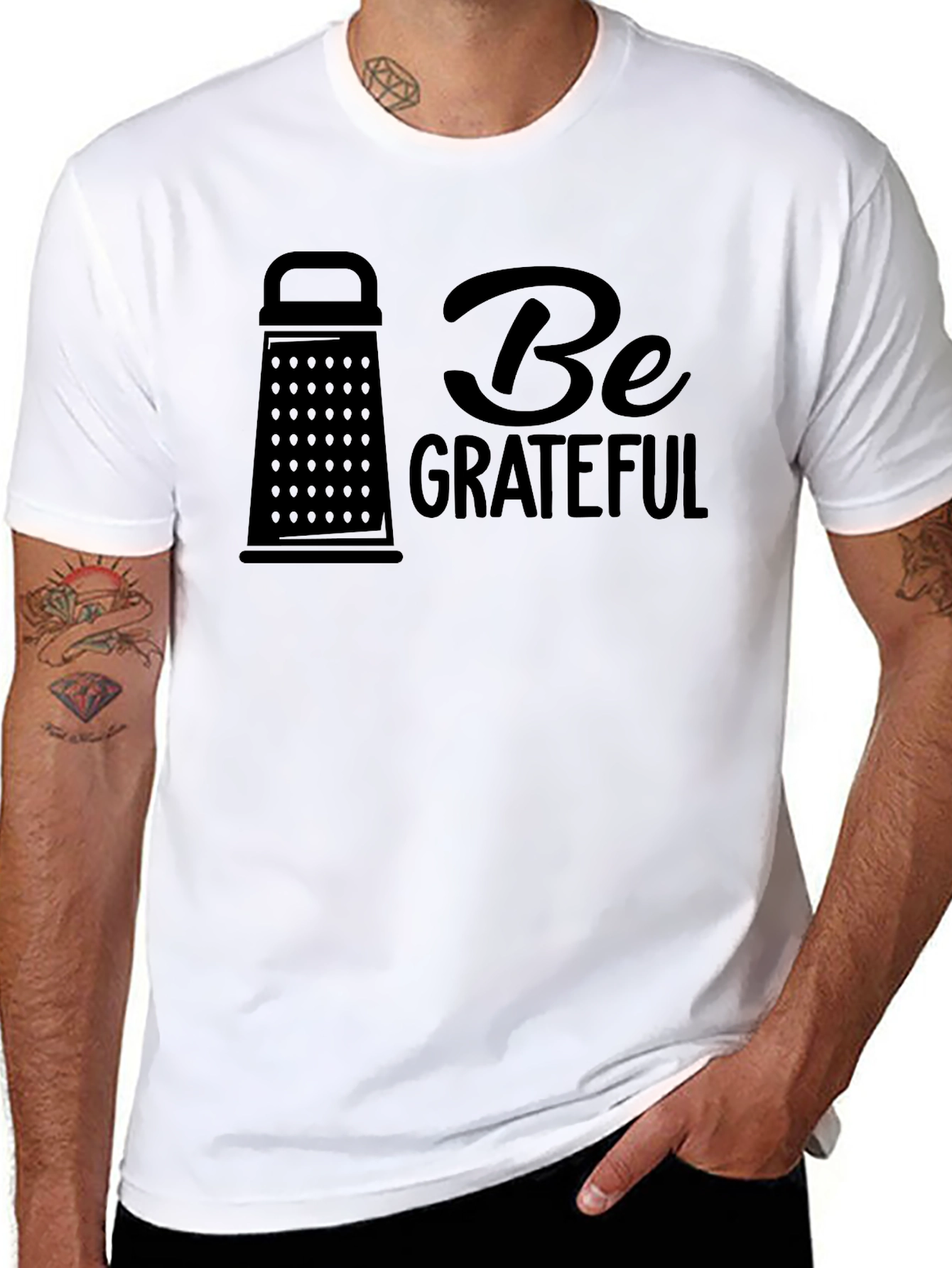 Be Grateful Funny Grater Design Tee - 8
