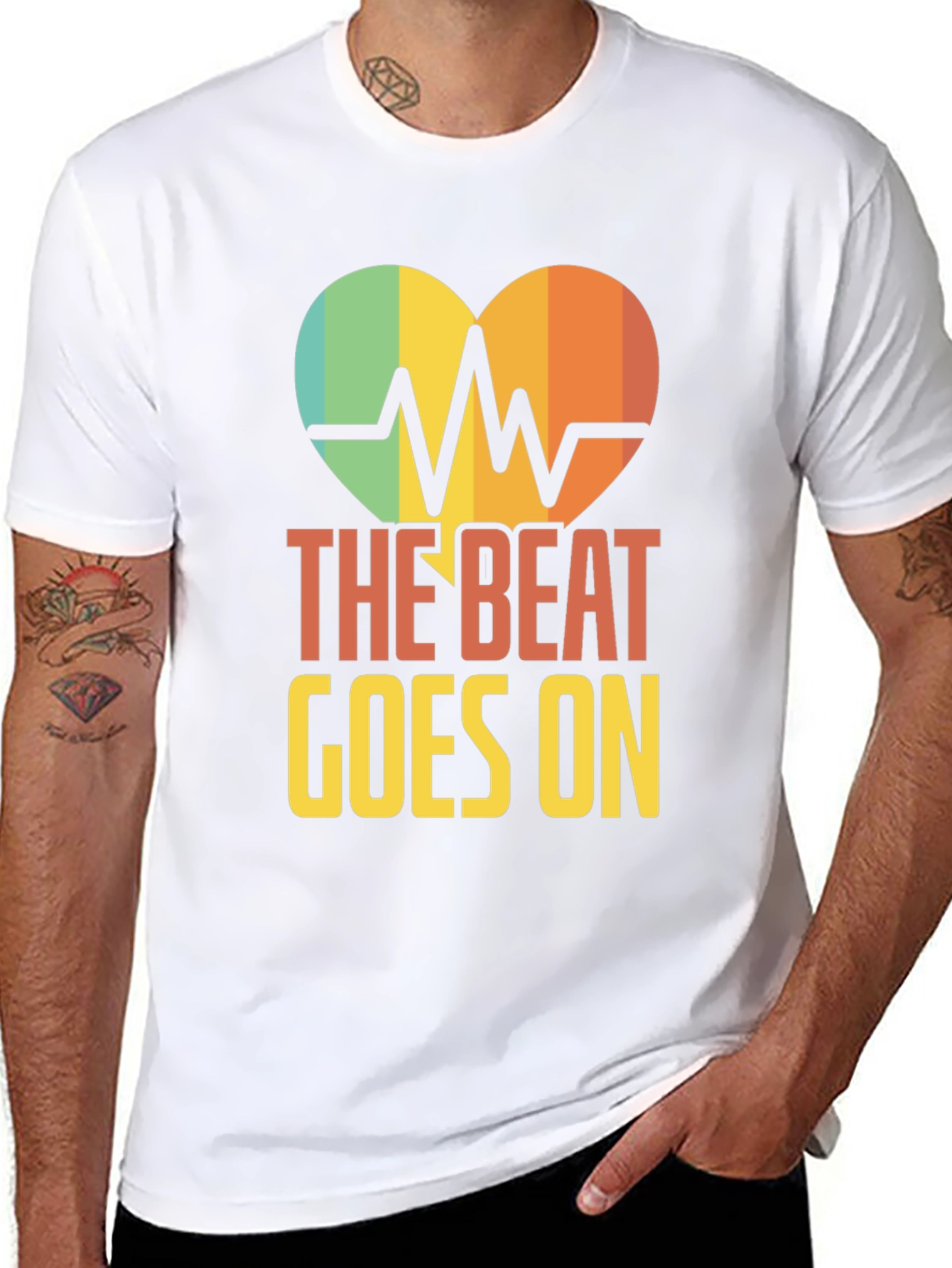 Black The Beat Goes On Graphic Tee view 8