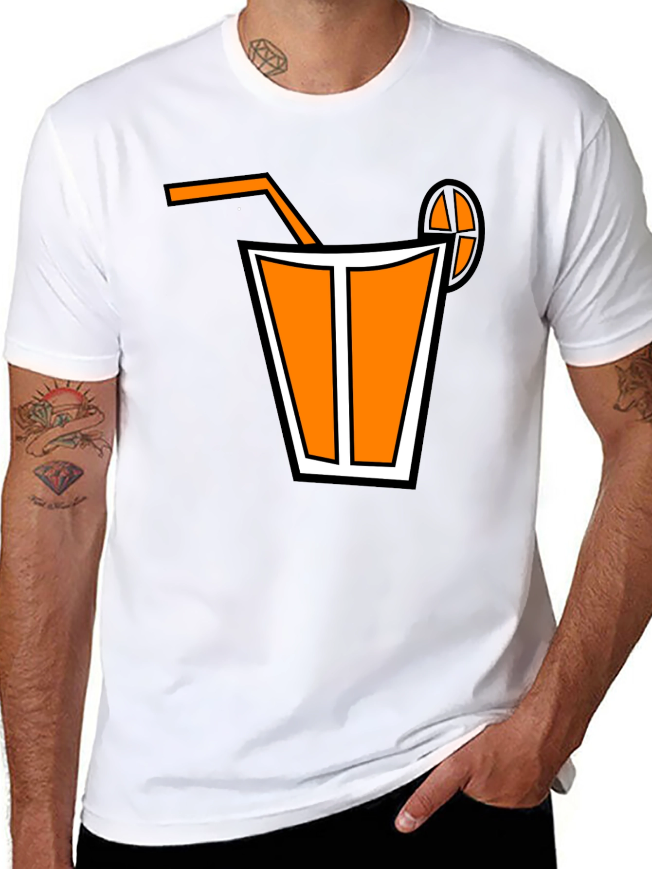 Black Orange Juice Graphic Tee view 8