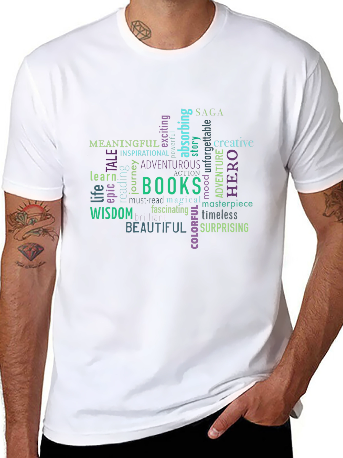 Meaningful Books Word Art T-Shirt - 8