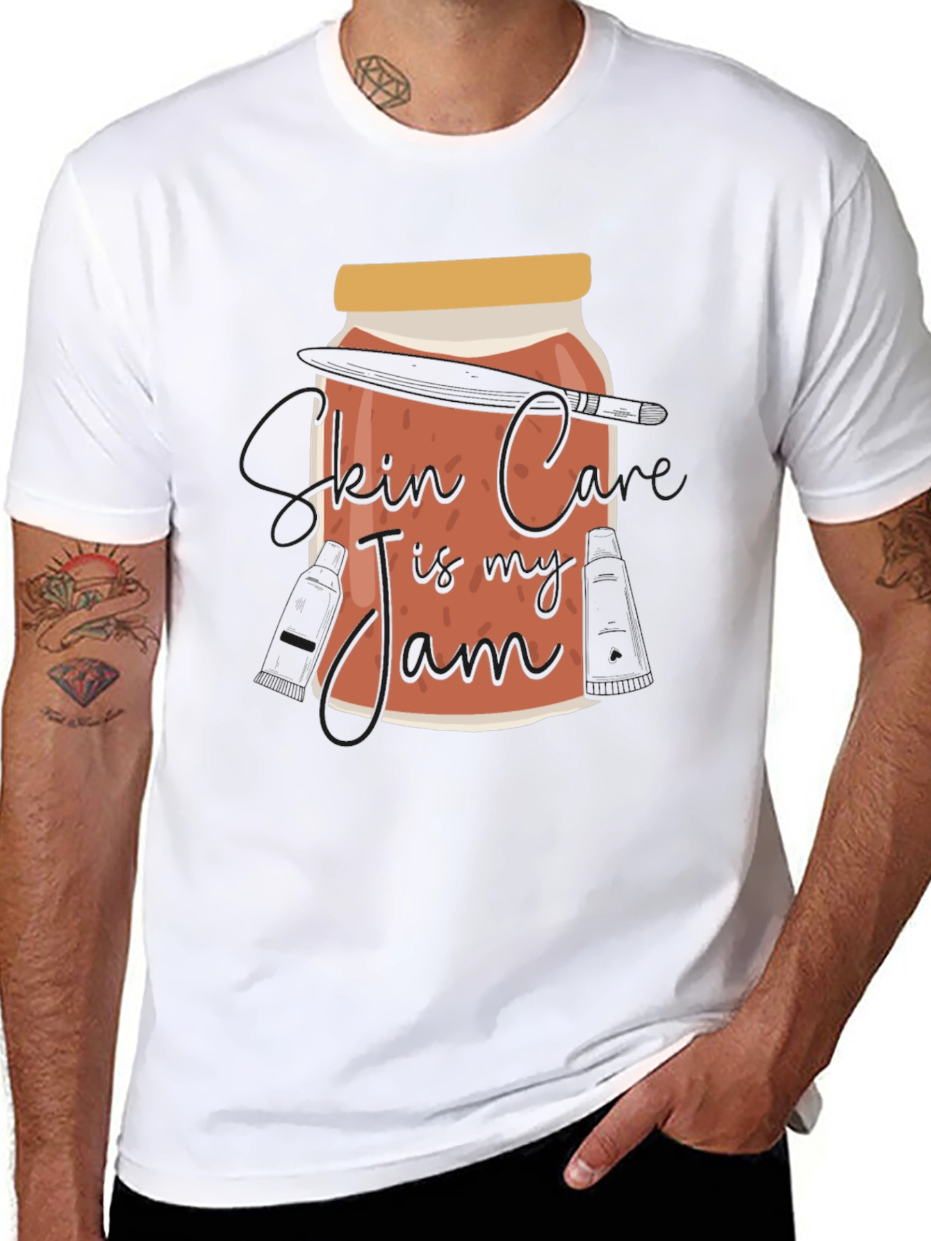 Black Skin Care Is My Jam Graphic Tee view 8