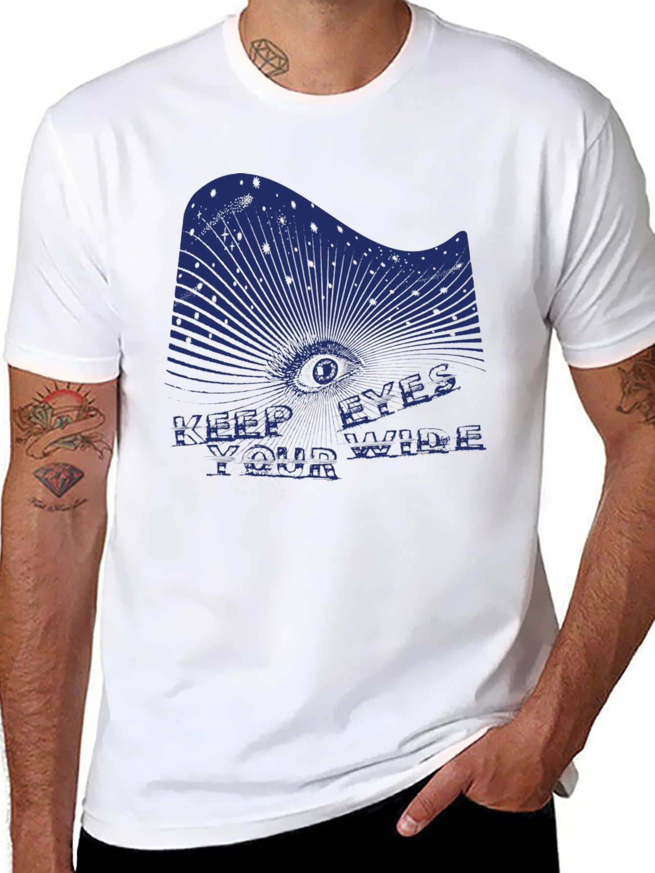 Black Keep Your Eyes Wide T-Shirt - Edgy Graphic Tee view 8