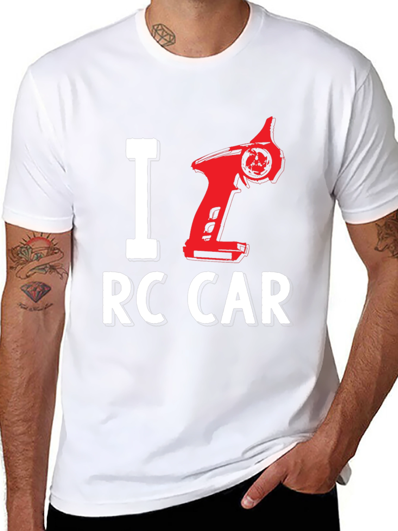 Black I Love RC Car Black T-Shirt view 8