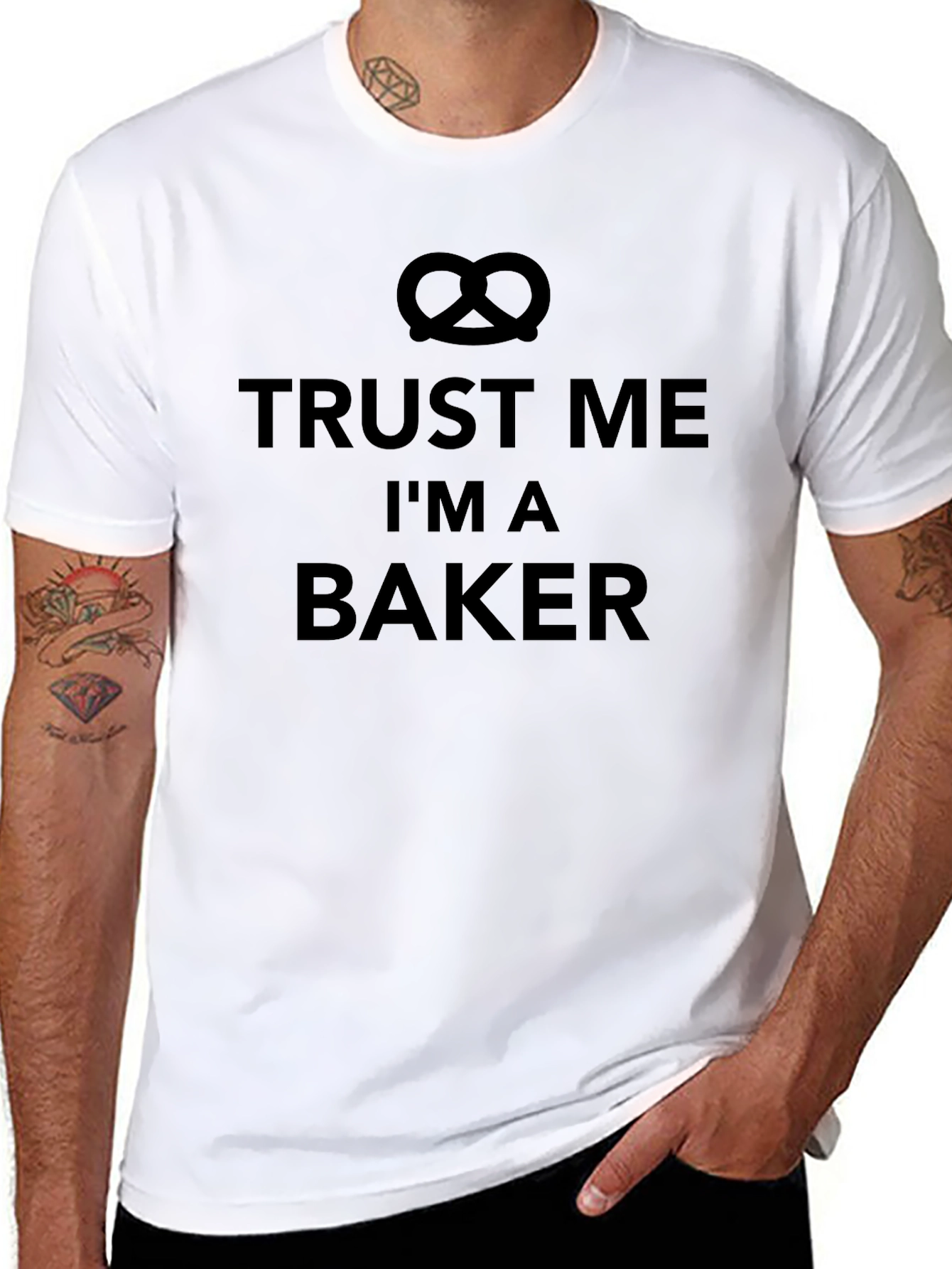Black Trust Me I'm A Baker T-Shirt - Black view 8