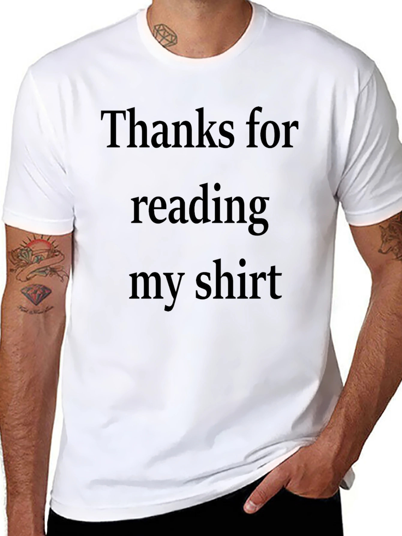 Black Thanks For Reading My Shirt - Novelty T-Shirt view 8