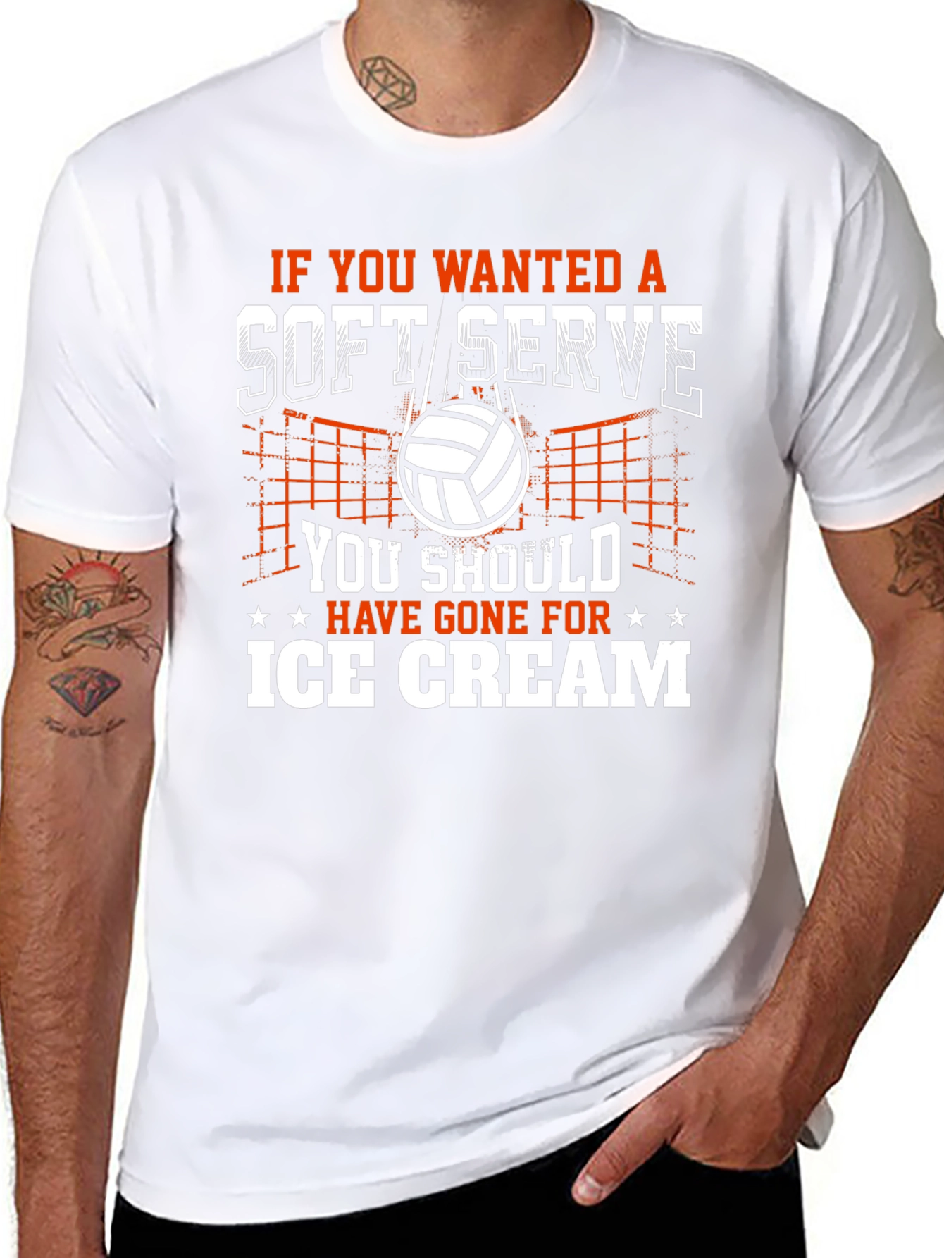 Black Soft Serve Volleyball Graphic T-Shirt view 8