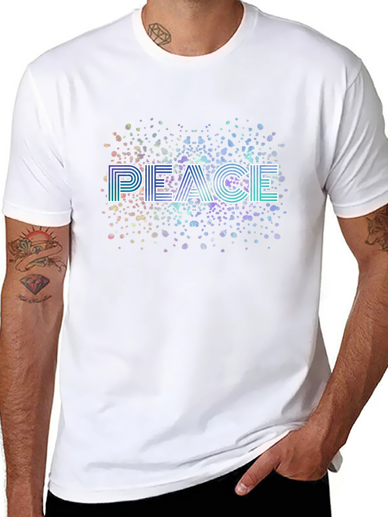 Peace Graphic Tee - Unique Print Design - 8