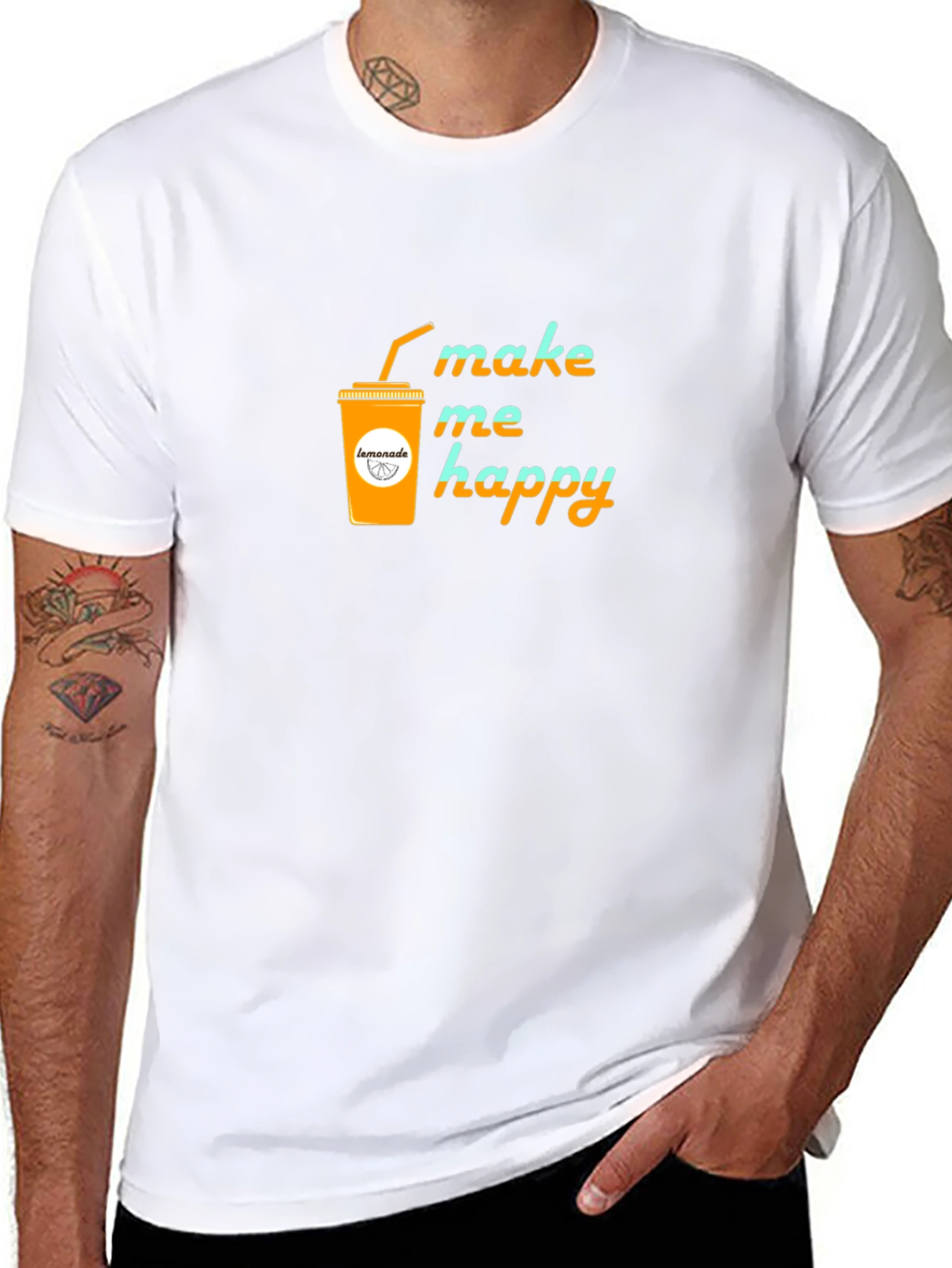 Black Make Me Happy Lemonade Graphic Tee - Black T-Shirt view 8