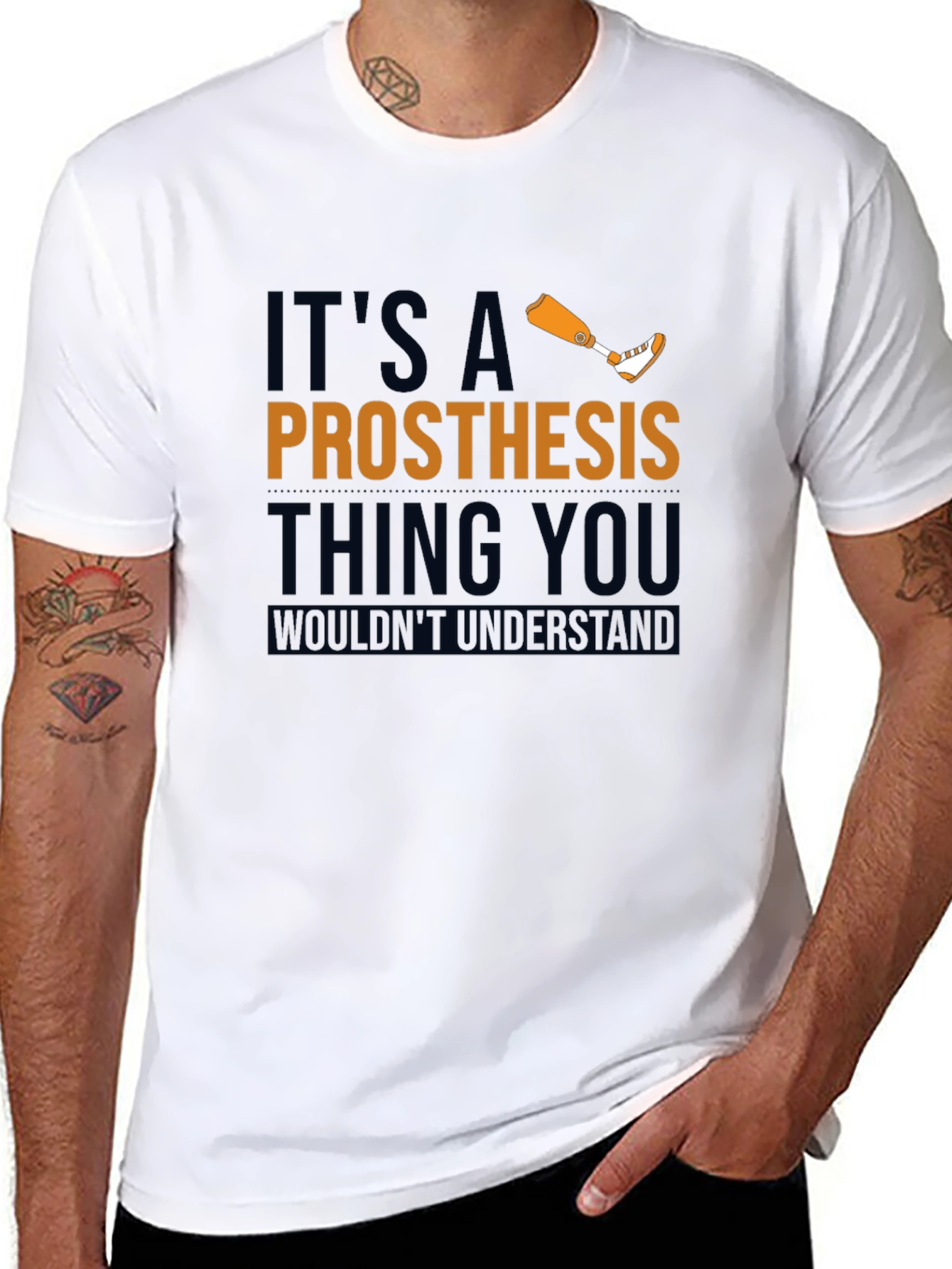 Black Prosthesis Thing T-Shirt - Unique Design, Comfortable Fit view 8