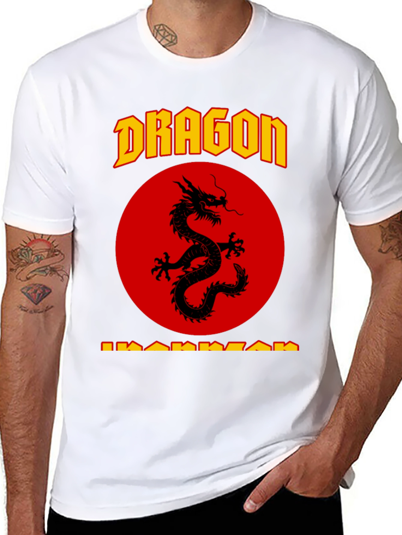 Black Dragon Warrior Graphic T-Shirt - Black view 8