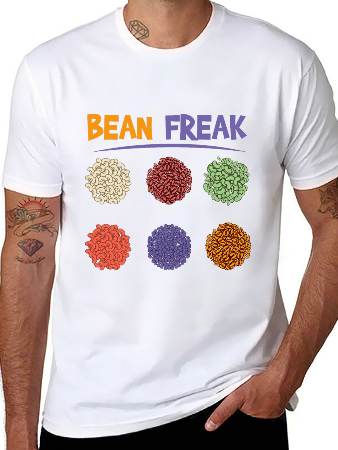 Black Bean Freak Graphic T-Shirt - Casual Wear view 8