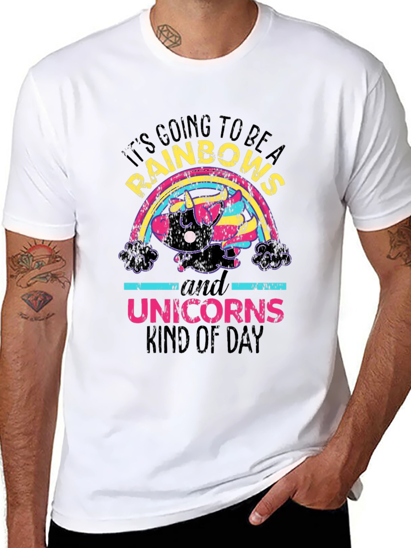 Black Rainbows and Unicorns T-Shirt view 8