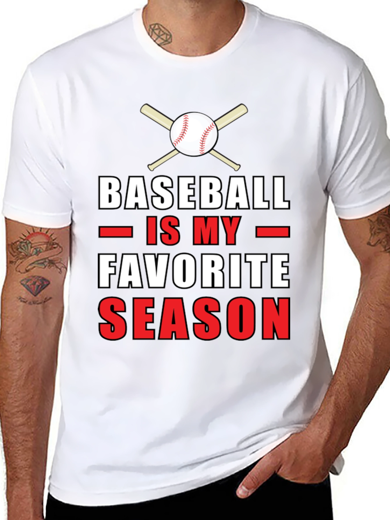 Black Baseball is My Favorite Season Graphic T-Shirt view 8