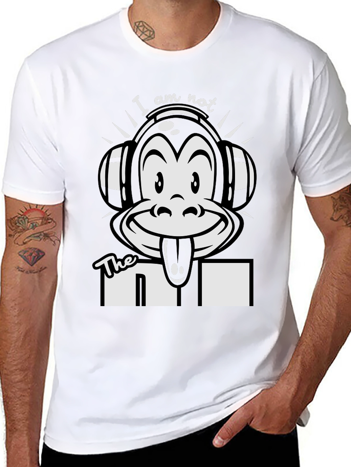 Black Monkey DJ Graphic T-Shirt - Funny Music Lover Tee view 8