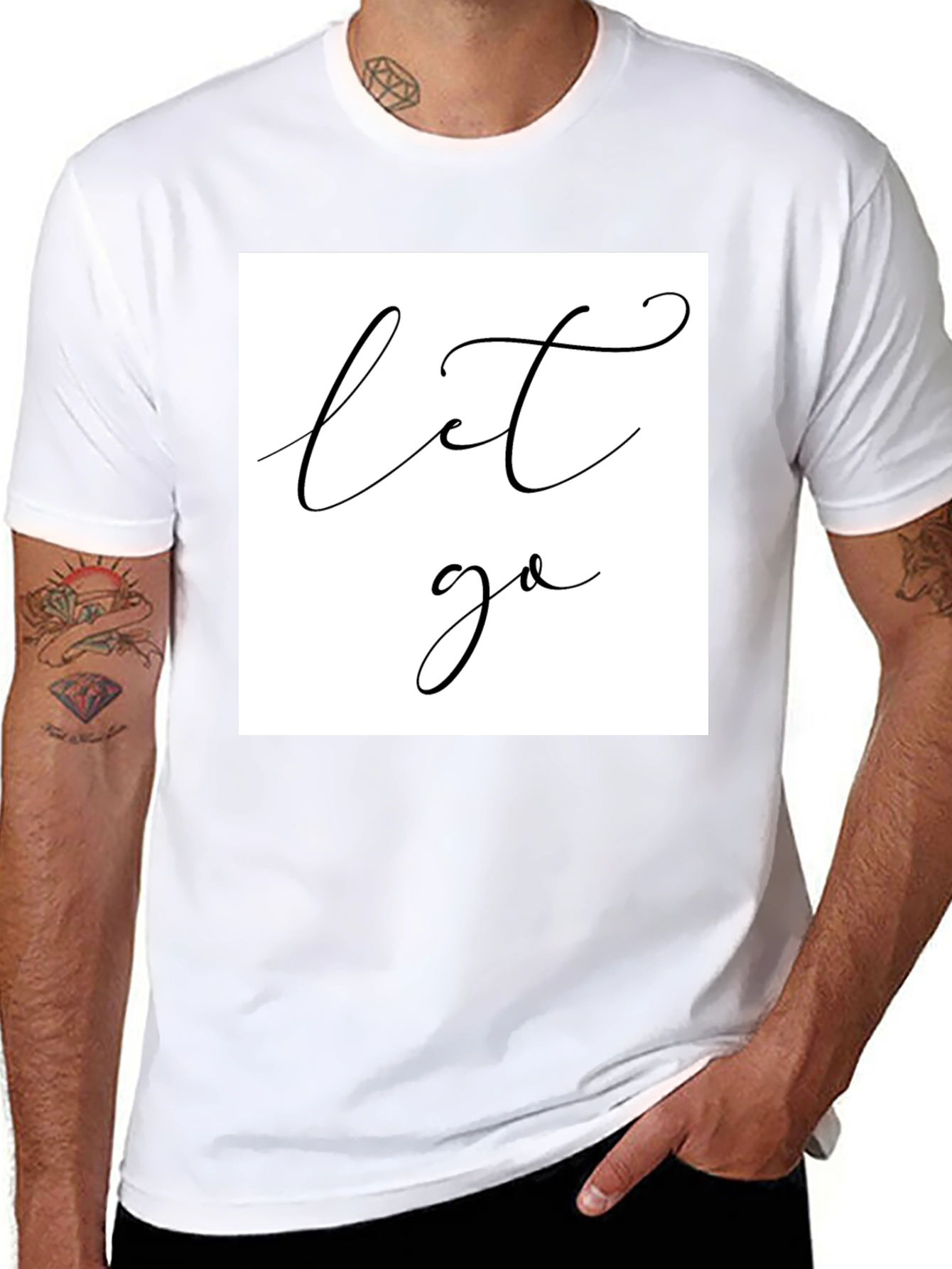 Black Let Go Graphic Tee - Black view 8